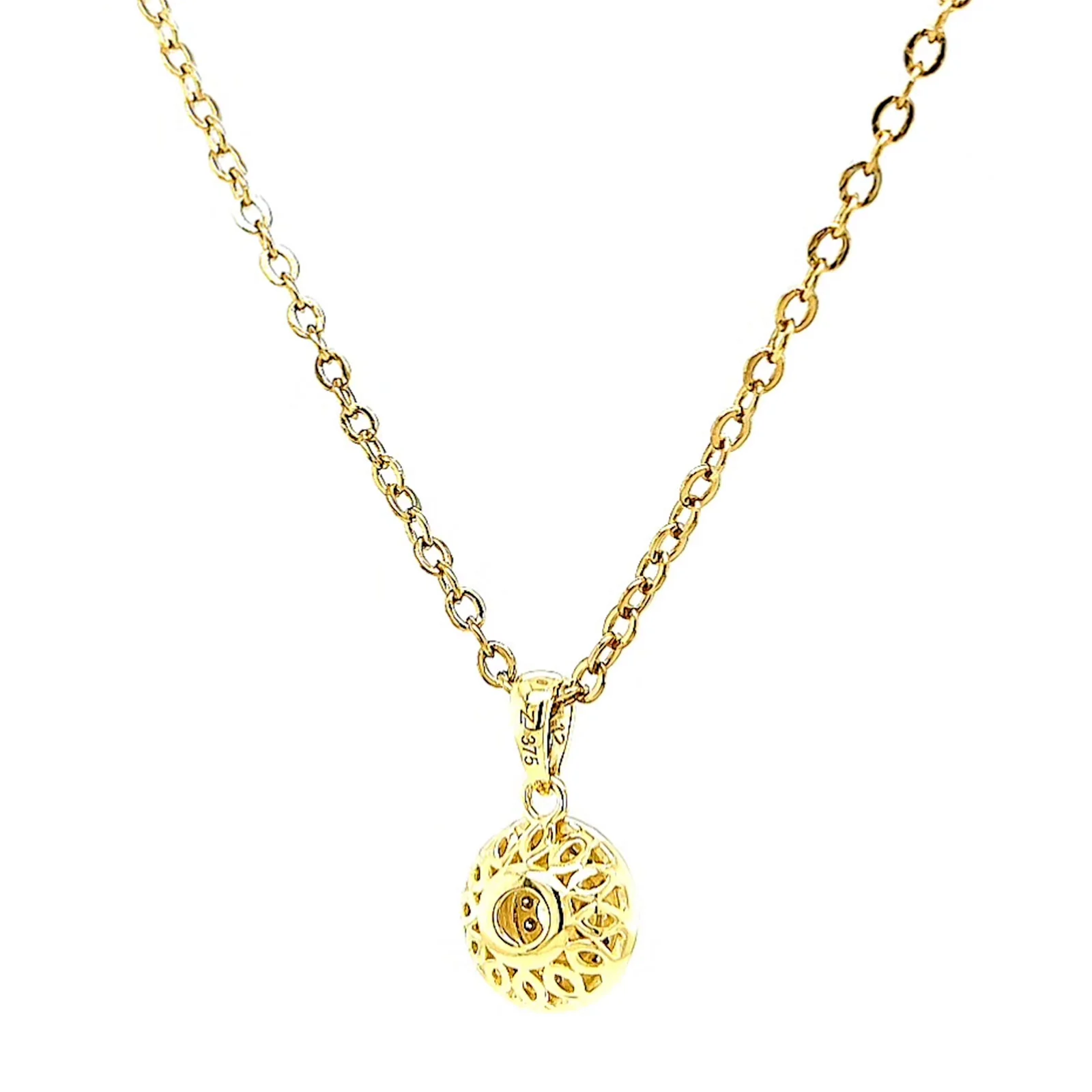 9ct Yellow Gold Round Brilliant Cut with 0.15 CARAT tw of Diamond Pendant - Image 44