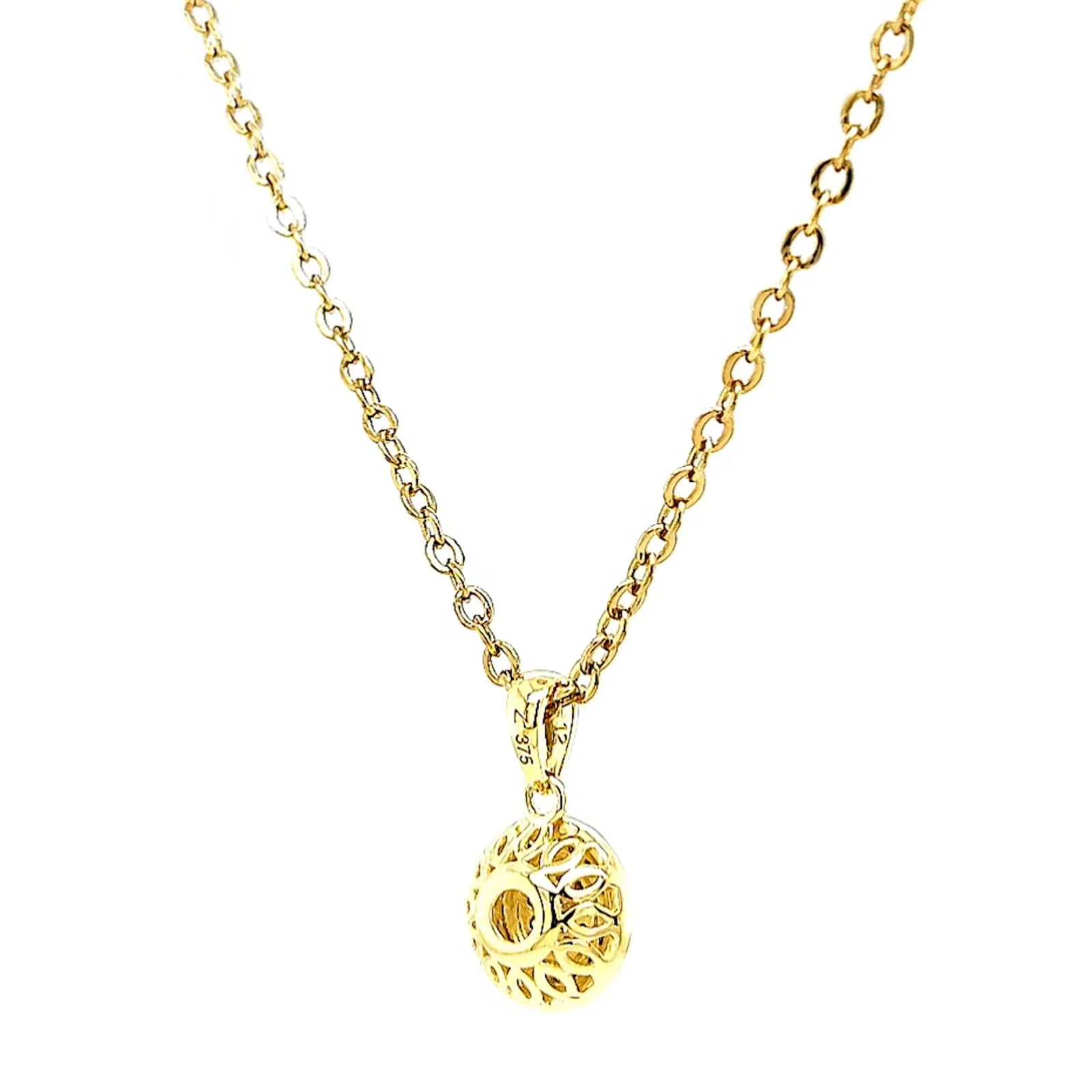 9ct Yellow Gold Round Brilliant Cut with 0.15 CARAT tw of Diamond Pendant - Image 46
