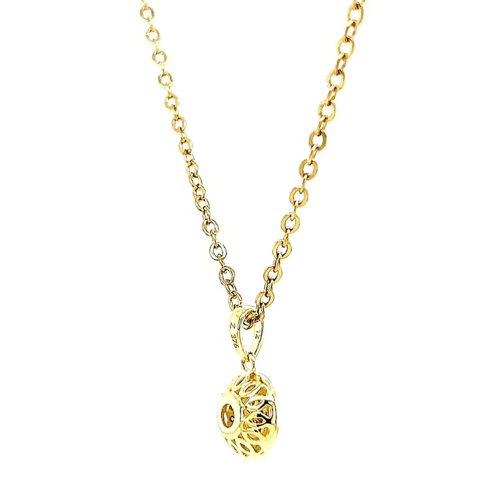 9ct Yellow Gold Round Brilliant Cut with 0.15 CARAT tw of Diamond Pendant - Image 50