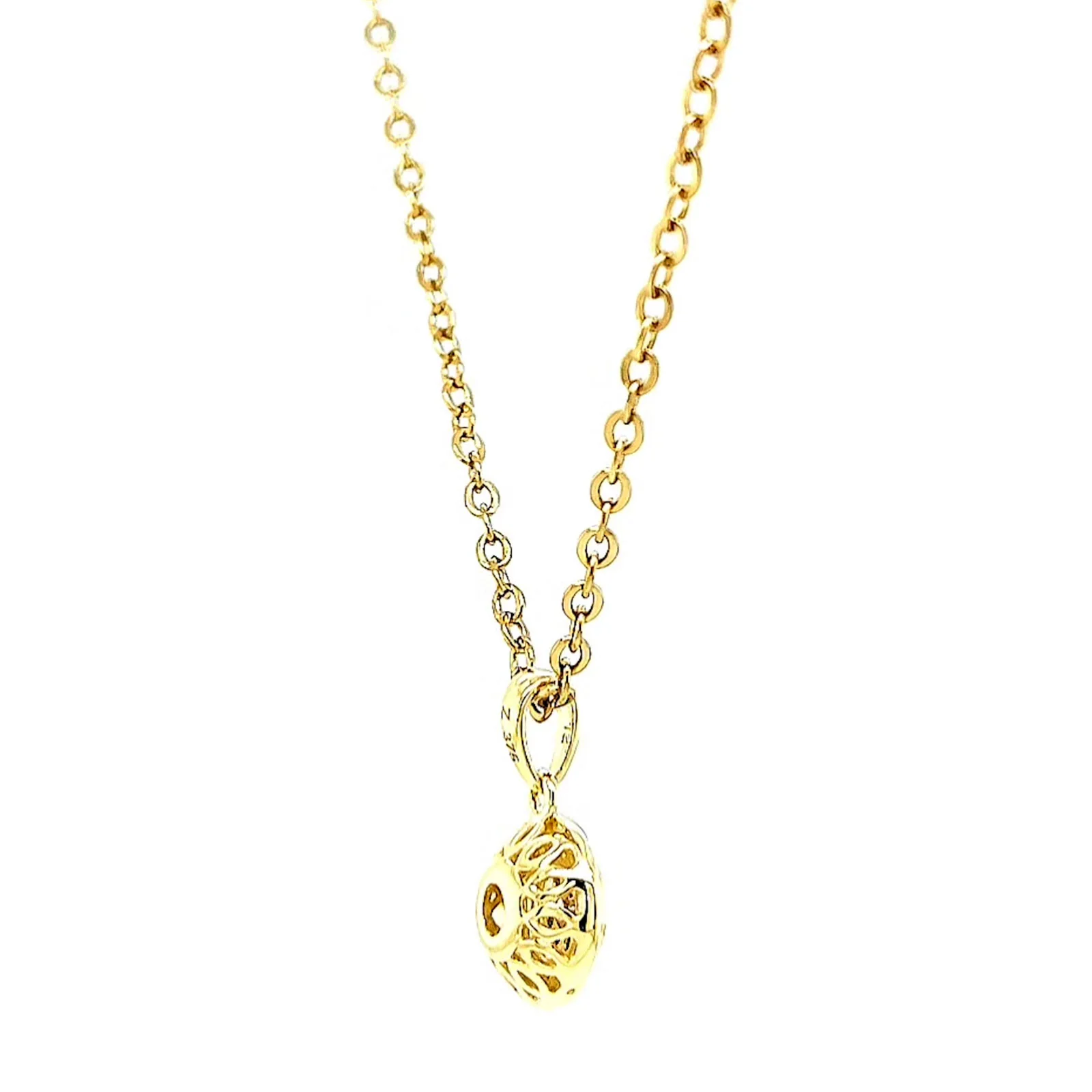 9ct Yellow Gold Round Brilliant Cut with 0.15 CARAT tw of Diamond Pendant - Image 52
