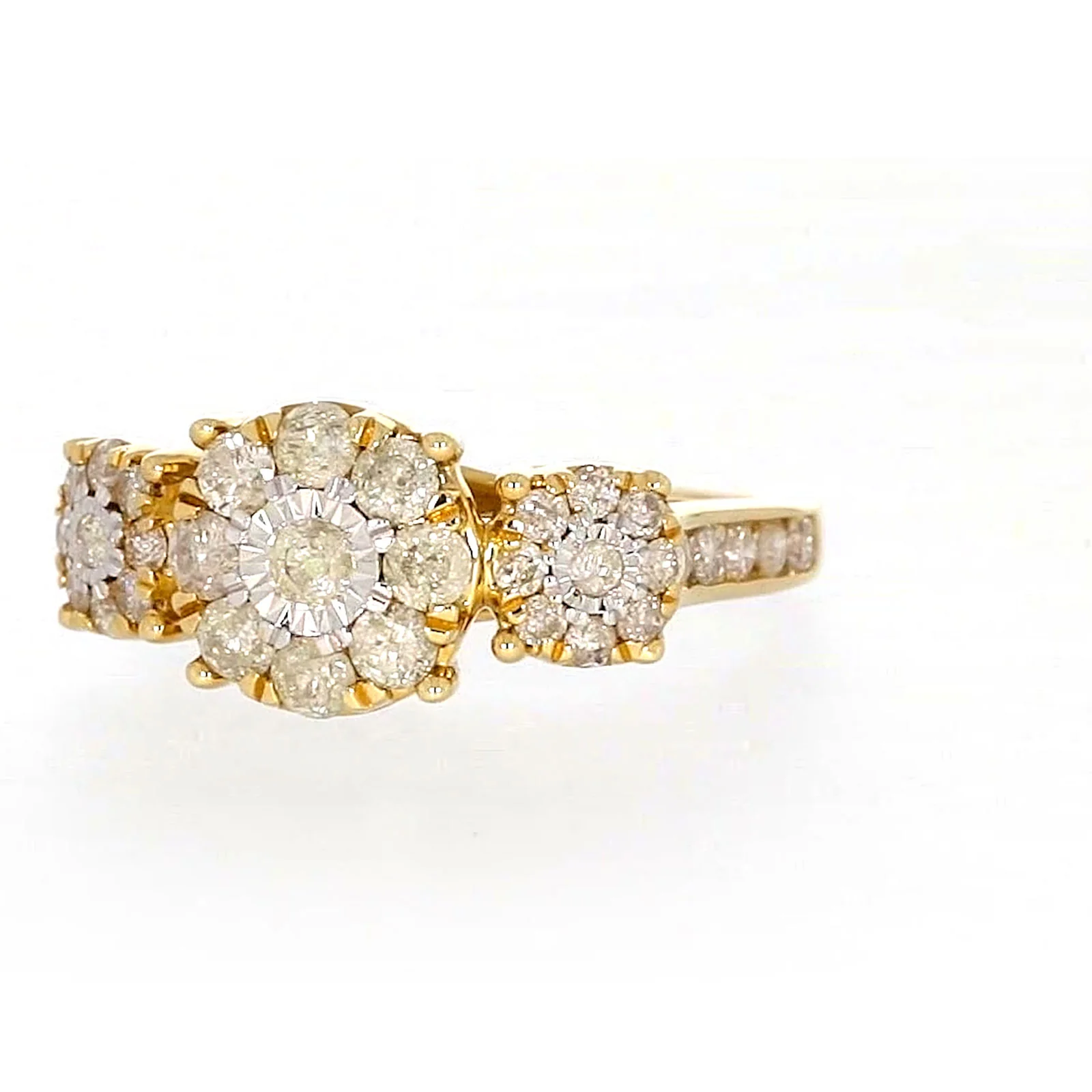 9ct Yellow Gold Round Brilliant Cut with 1 CARAT tw of Diamonds Ring - Image 5