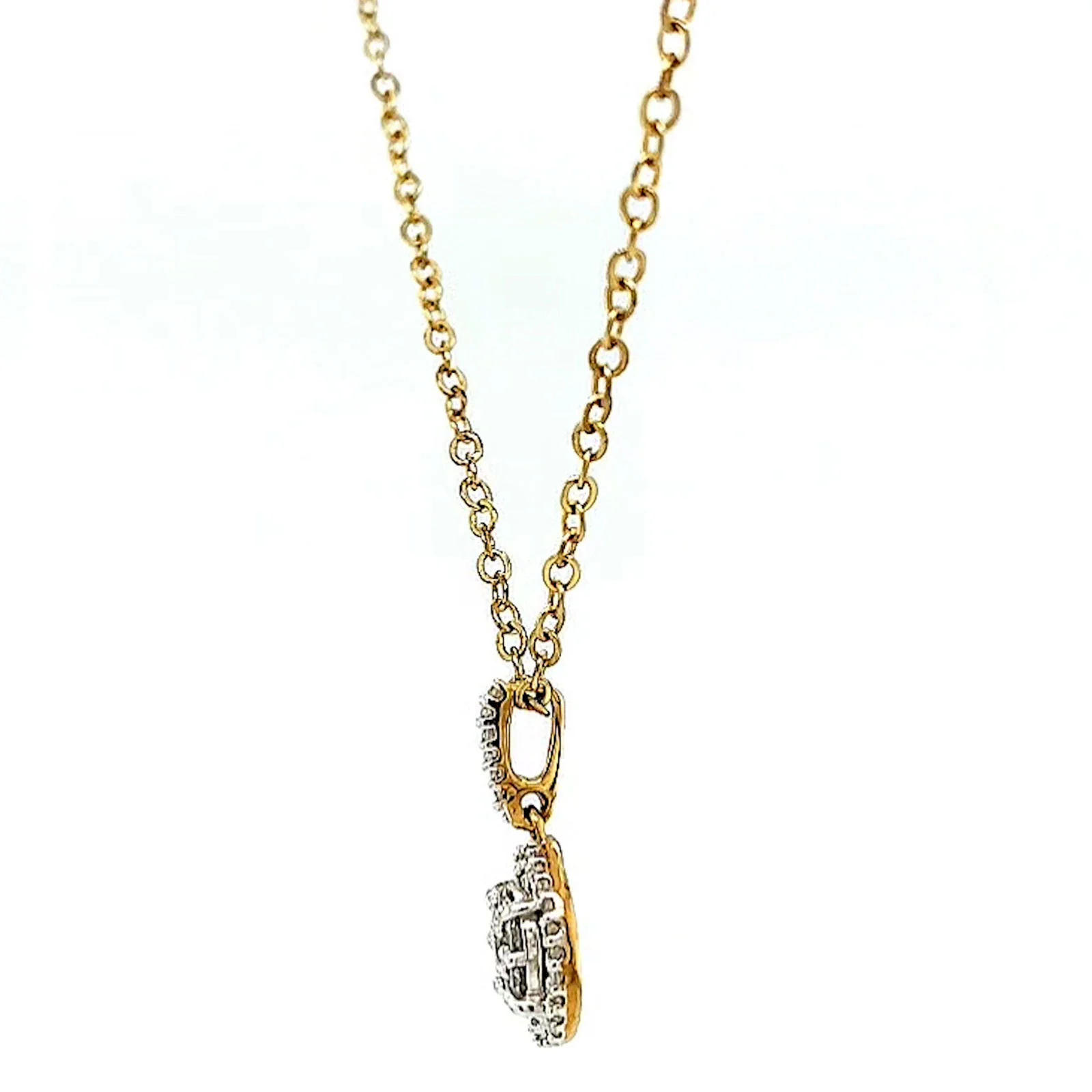 London 9ct Yellow Gold Round Brilliant Cut with 1/4 CARAT tw of Diamond Pendant - Image 17