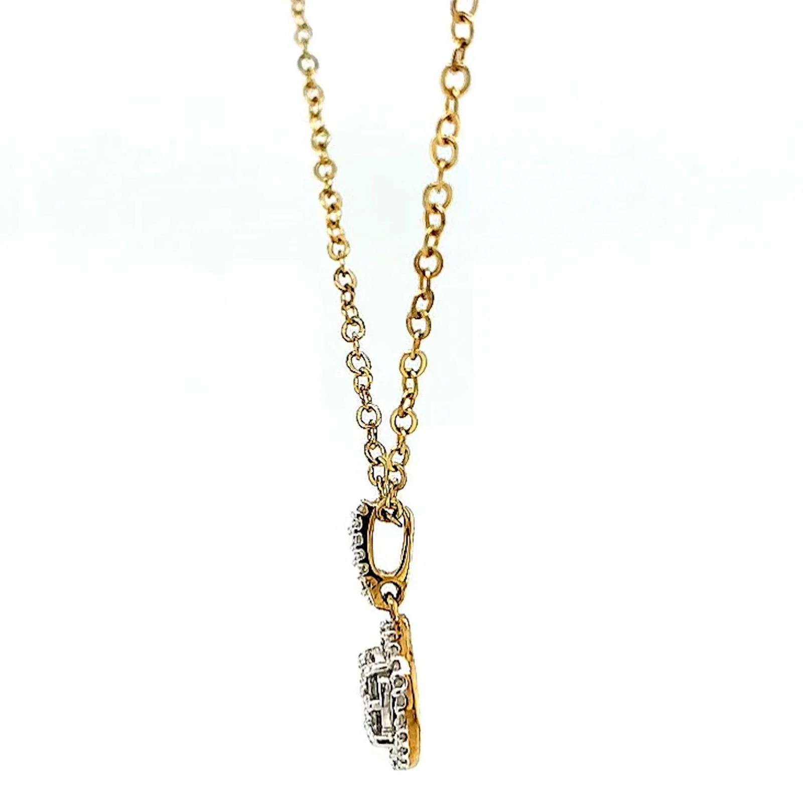 London 9ct Yellow Gold Round Brilliant Cut with 1/4 CARAT tw of Diamond Pendant - Image 18