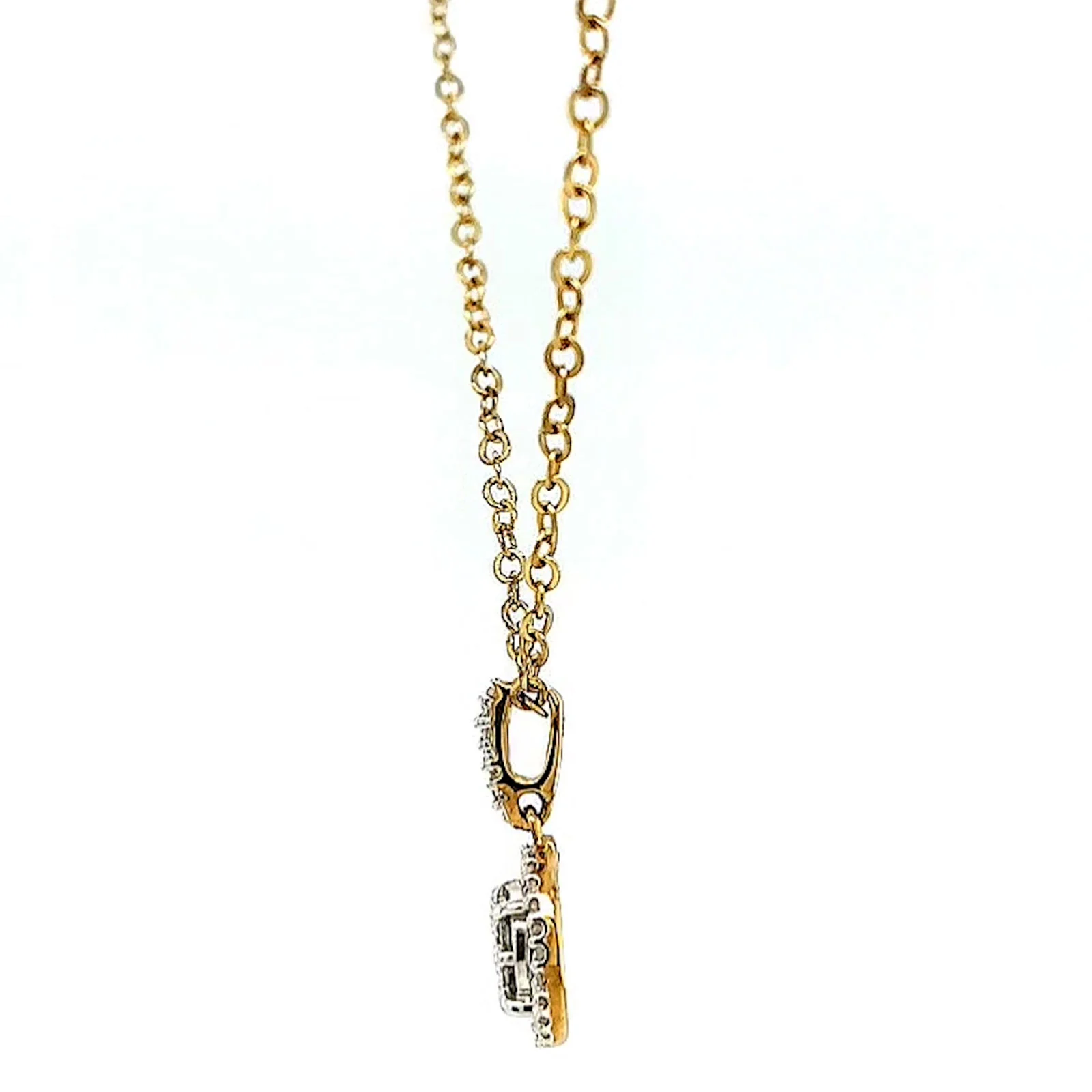 London 9ct Yellow Gold Round Brilliant Cut with 1/4 CARAT tw of Diamond Pendant - Image 19