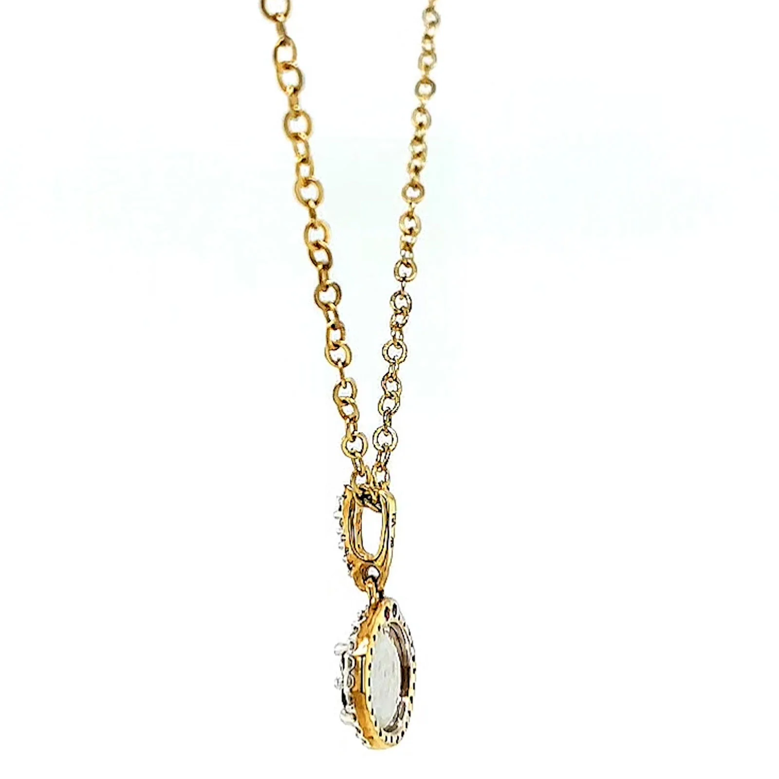 London 9ct Yellow Gold Round Brilliant Cut with 1/4 CARAT tw of Diamond Pendant - Image 24