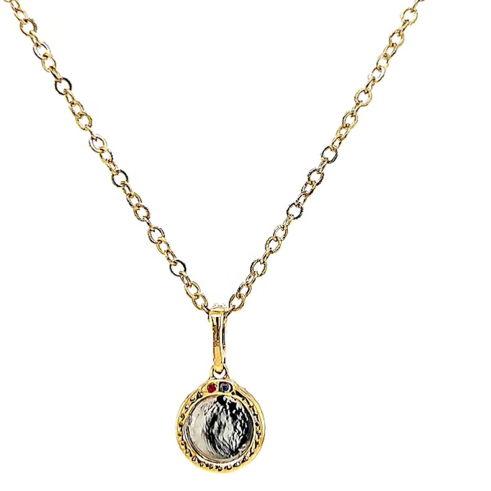 London 9ct Yellow Gold Round Brilliant Cut with 1/4 CARAT tw of Diamond Pendant - Image 39
