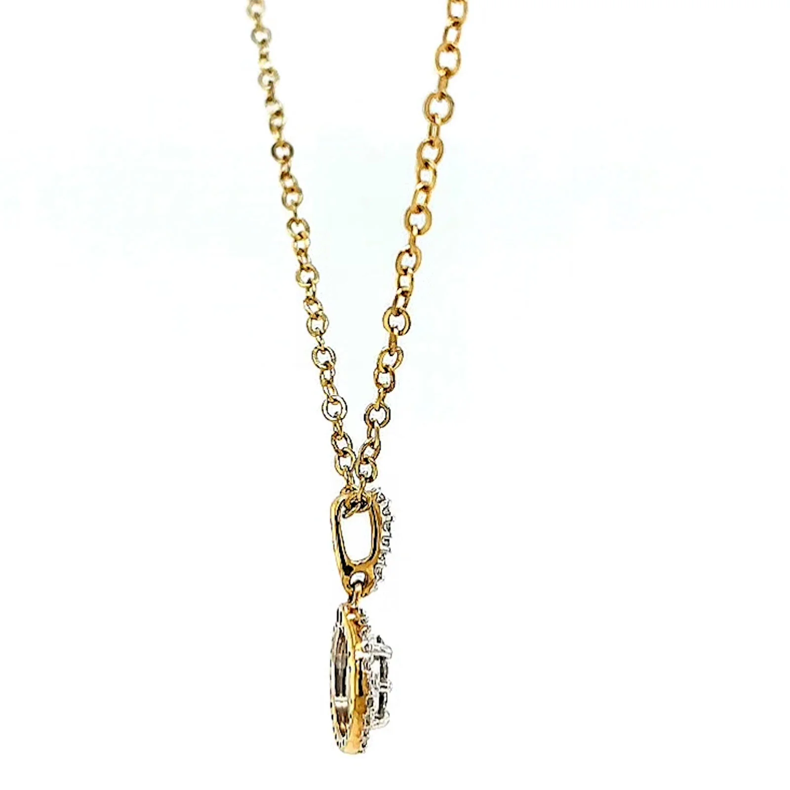 London 9ct Yellow Gold Round Brilliant Cut with 1/4 CARAT tw of Diamond Pendant - Image 54