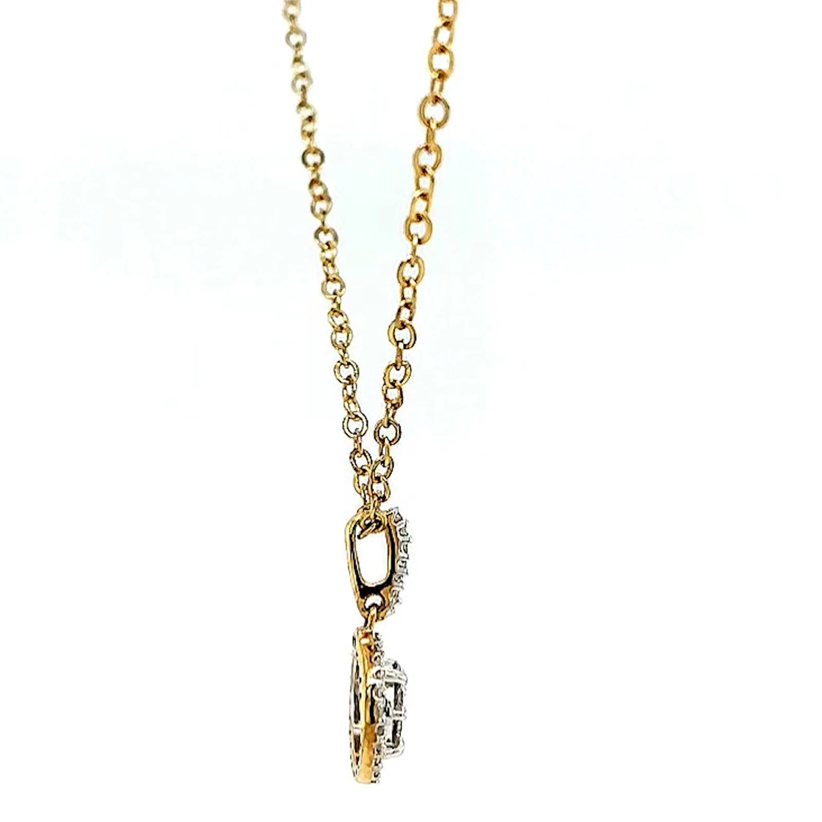 London 9ct Yellow Gold Round Brilliant Cut with 1/4 CARAT tw of Diamond Pendant - Image 55