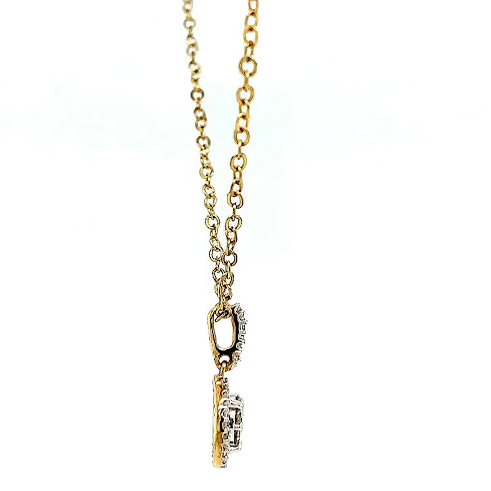 London 9ct Yellow Gold Round Brilliant Cut with 1/4 CARAT tw of Diamond Pendant - Image 56