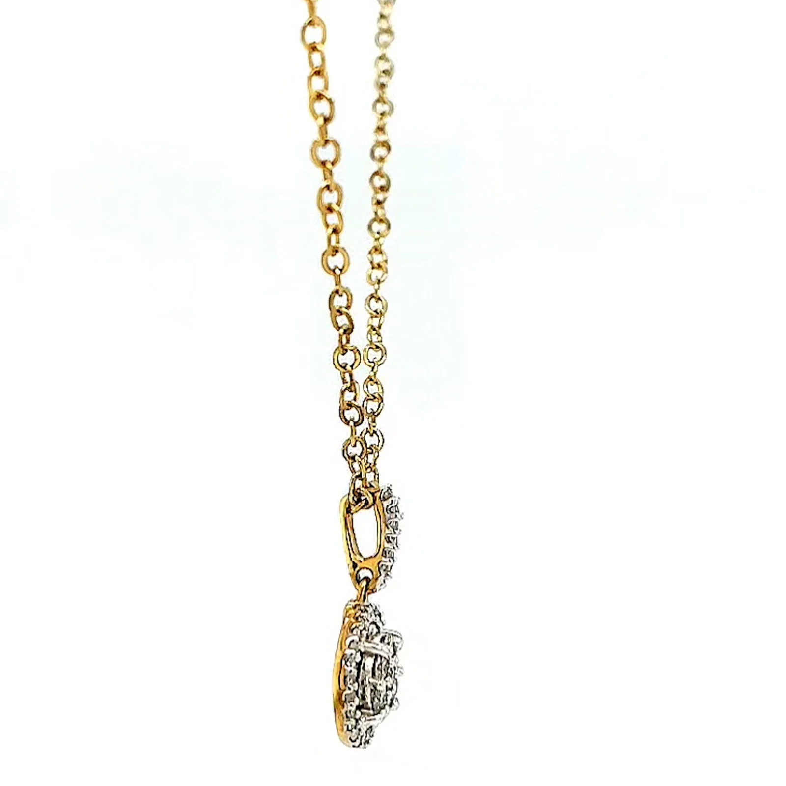 London 9ct Yellow Gold Round Brilliant Cut with 1/4 CARAT tw of Diamond Pendant - Image 59