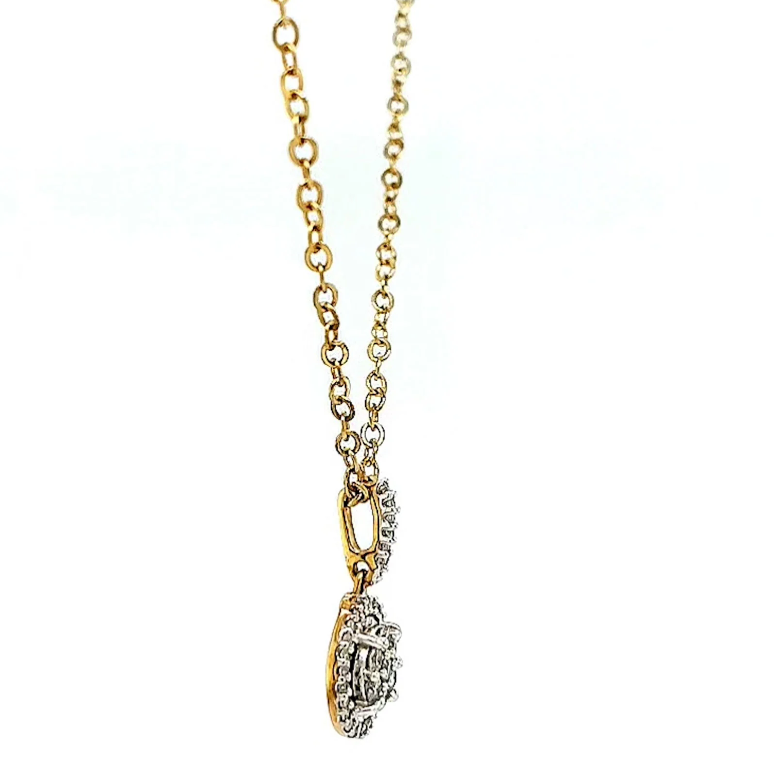 London 9ct Yellow Gold Round Brilliant Cut with 1/4 CARAT tw of Diamond Pendant - Image 60