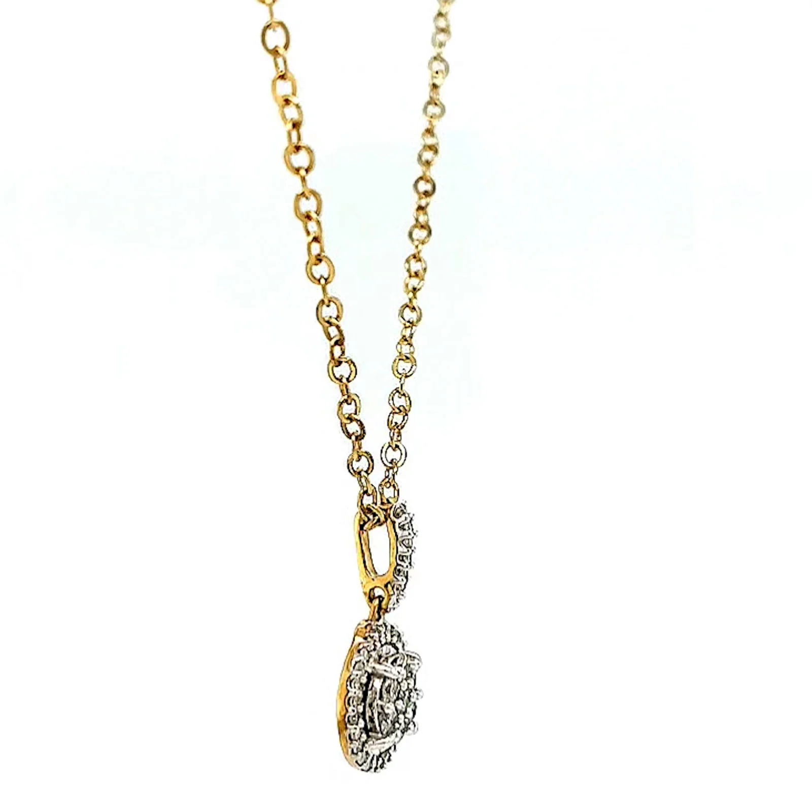 London 9ct Yellow Gold Round Brilliant Cut with 1/4 CARAT tw of Diamond Pendant - Image 61