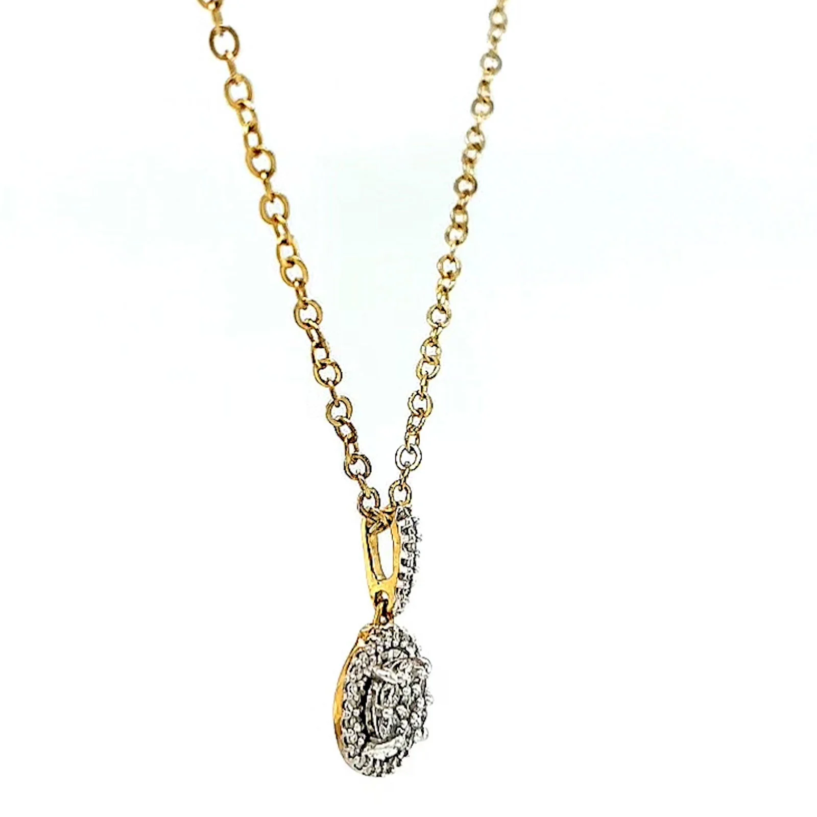 London 9ct Yellow Gold Round Brilliant Cut with 1/4 CARAT tw of Diamond Pendant - Image 63