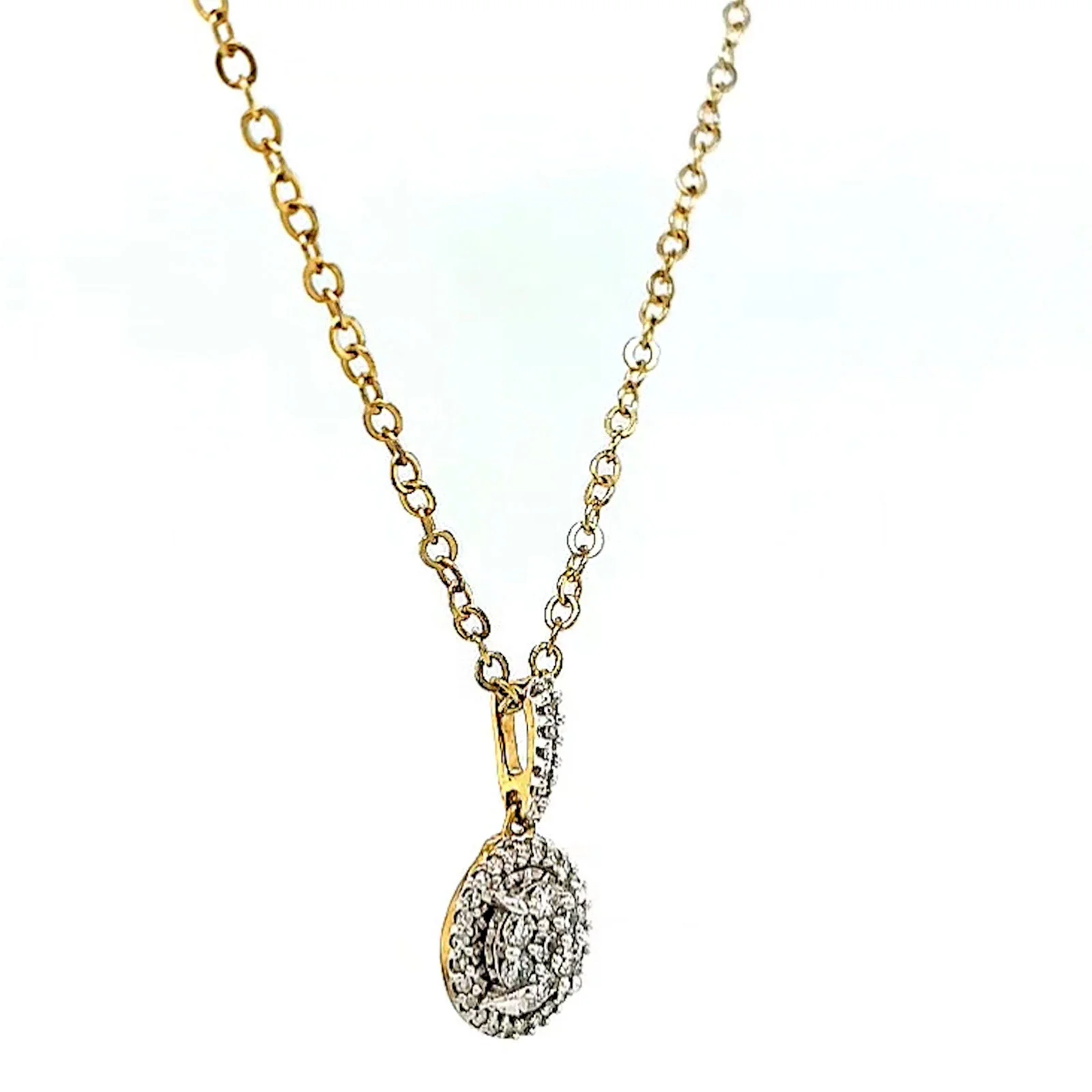 London 9ct Yellow Gold Round Brilliant Cut with 1/4 CARAT tw of Diamond Pendant - Image 65