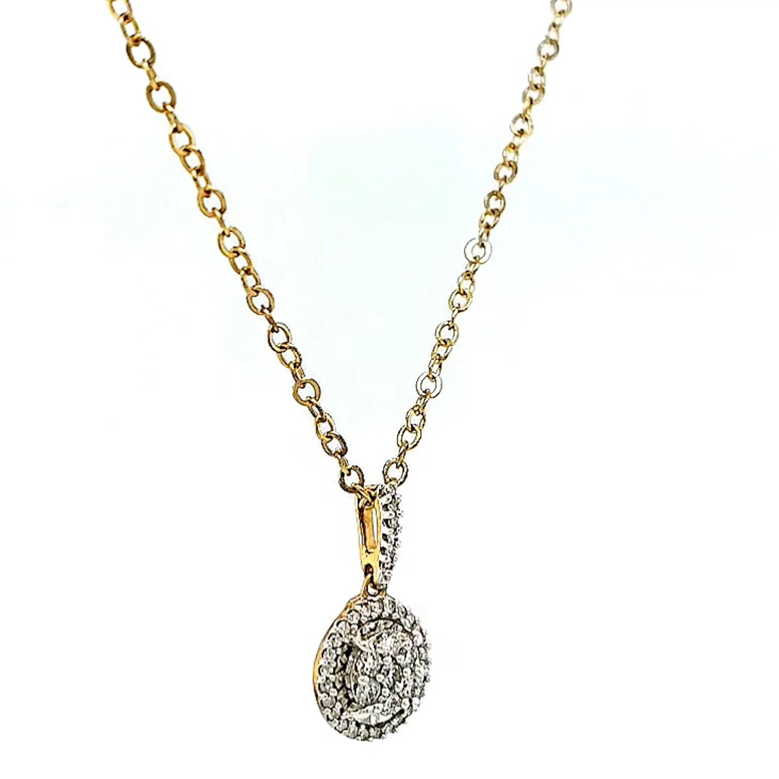 London 9ct Yellow Gold Round Brilliant Cut with 1/4 CARAT tw of Diamond Pendant - Image 67
