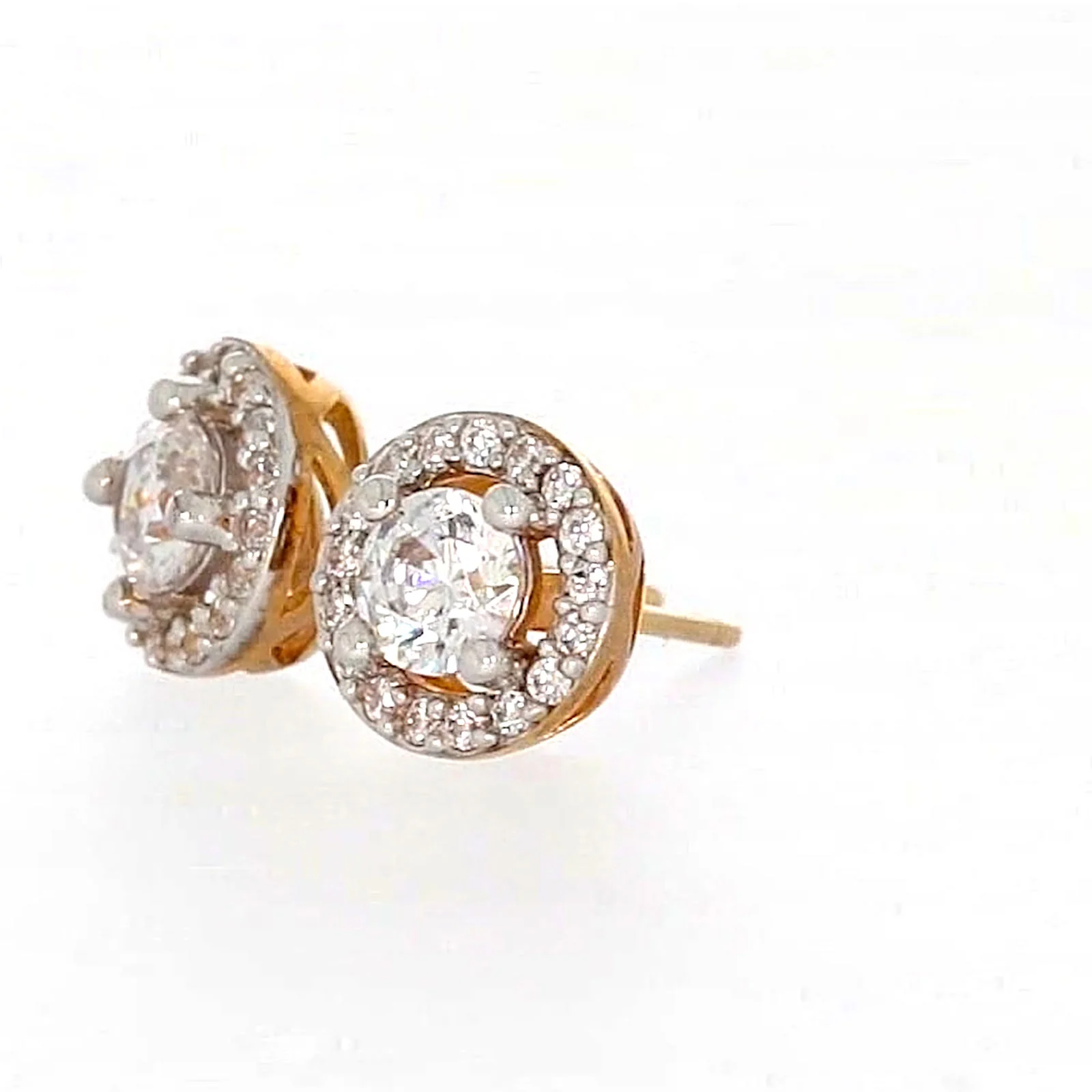 HUSH 9ct Yellow Gold Round Brilliant Cut with 0.60 CARAT tw of Diamond Simulants Stud Earrings - Image 14