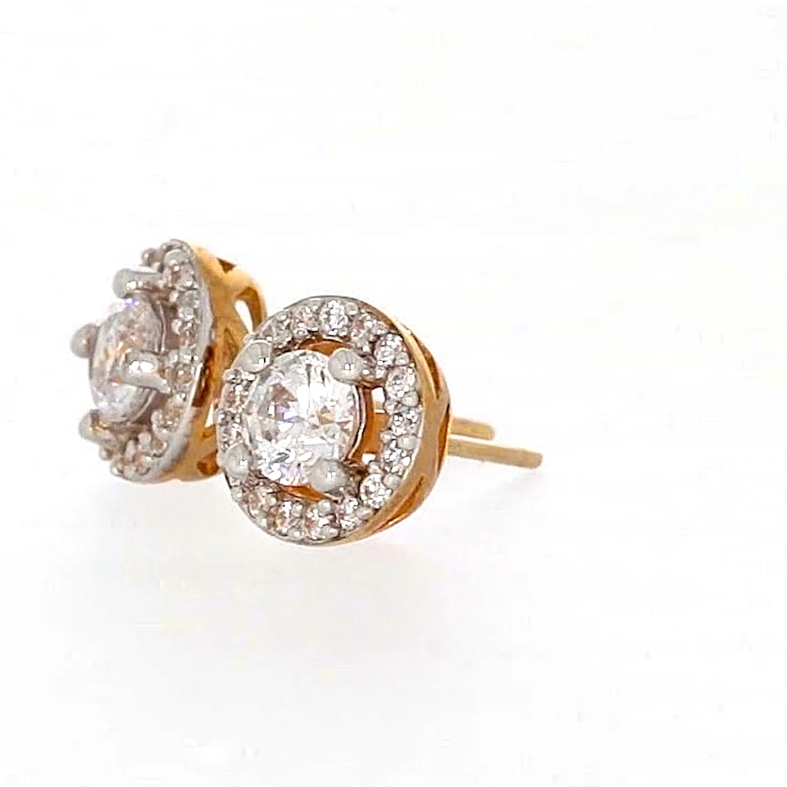 HUSH 9ct Yellow Gold Round Brilliant Cut with 0.60 CARAT tw of Diamond Simulants Stud Earrings - Image 15