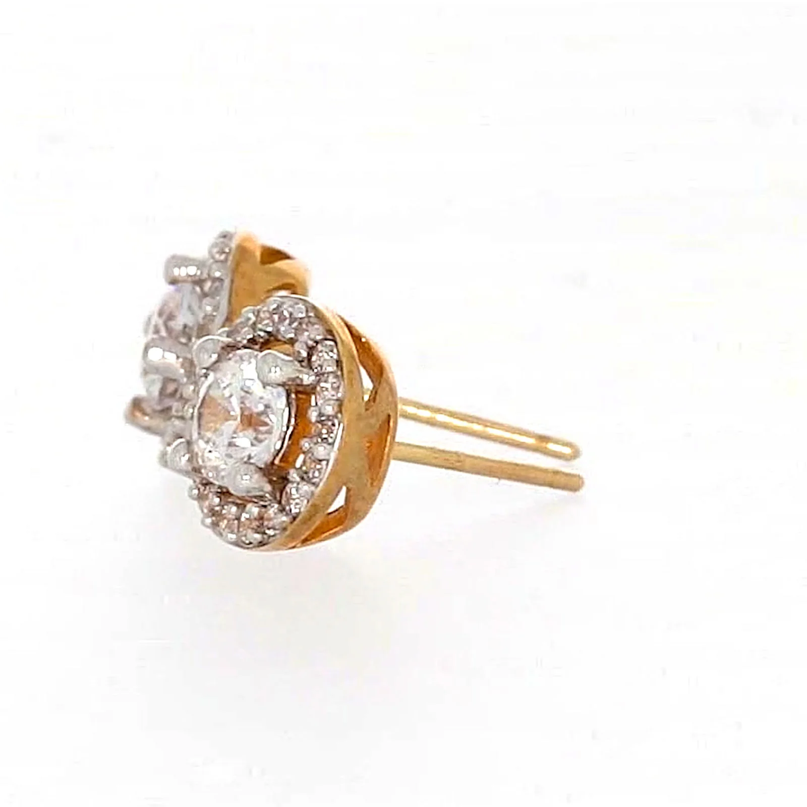 HUSH 9ct Yellow Gold Round Brilliant Cut with 0.60 CARAT tw of Diamond Simulants Stud Earrings - Image 19