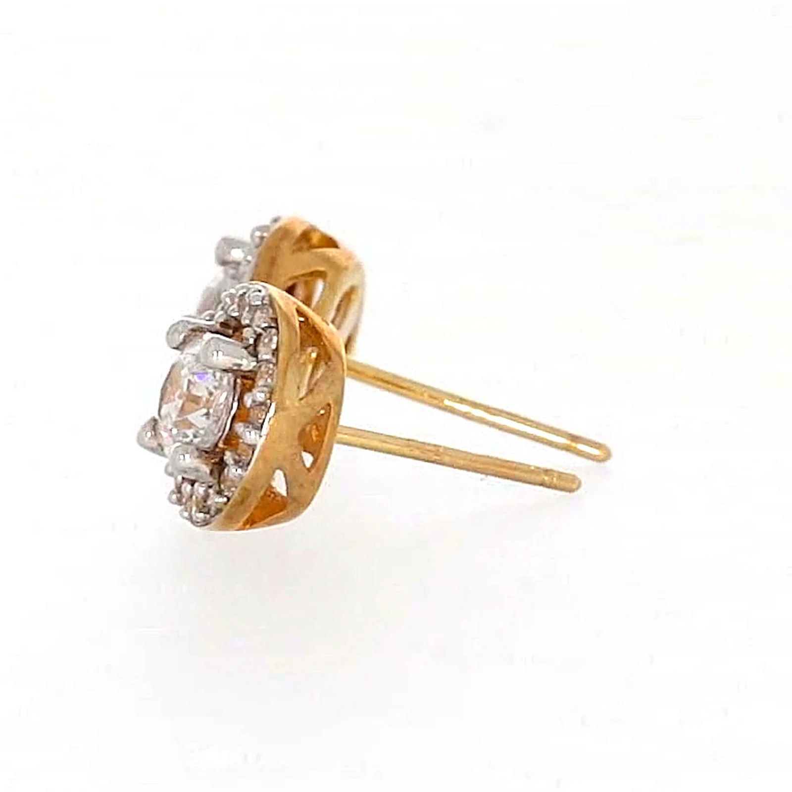 HUSH 9ct Yellow Gold Round Brilliant Cut with 0.60 CARAT tw of Diamond Simulants Stud Earrings - Image 22