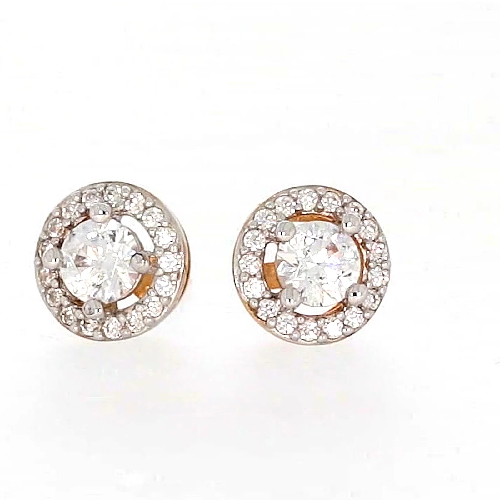 HUSH 9ct Yellow Gold Round Brilliant Cut with 0.60 CARAT tw of Diamond Simulants Stud Earrings - Image 5