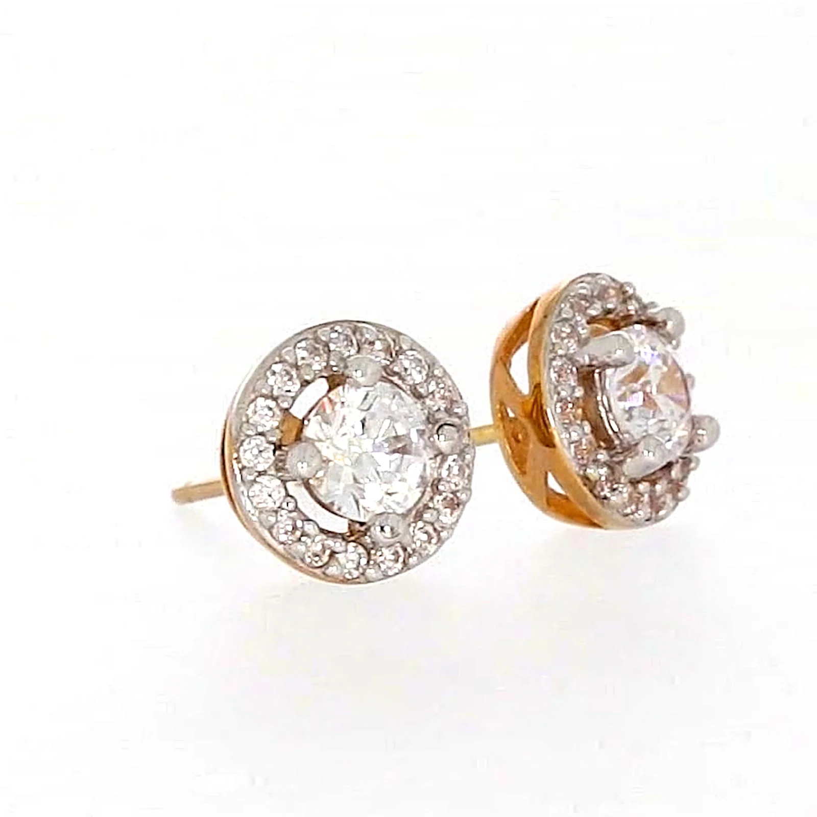 HUSH 9ct Yellow Gold Round Brilliant Cut with 0.60 CARAT tw of Diamond Simulants Stud Earrings - Image 68