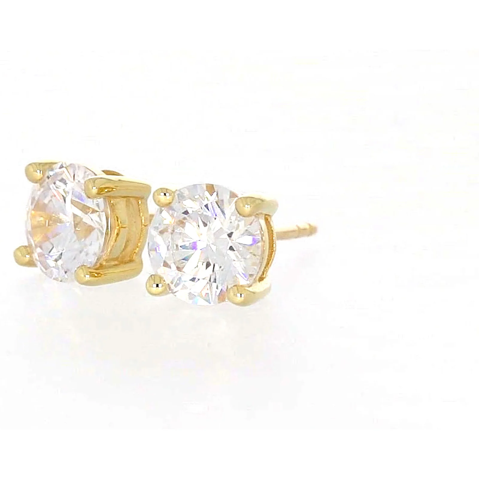 HUSH 9ct Yellow Gold 2 carat tw of Diamond Simulants Stud Earrings - Image 11