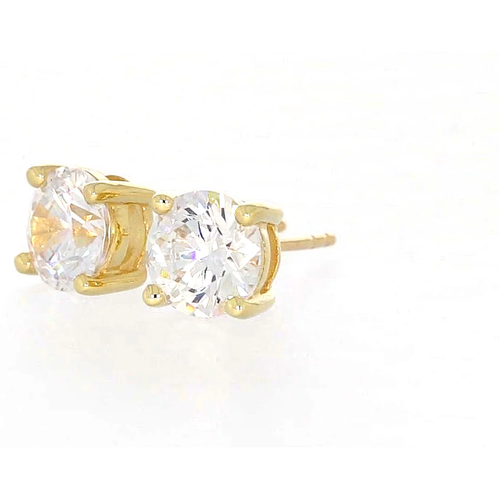 HUSH 9ct Yellow Gold 2 carat tw of Diamond Simulants Stud Earrings - Image 12