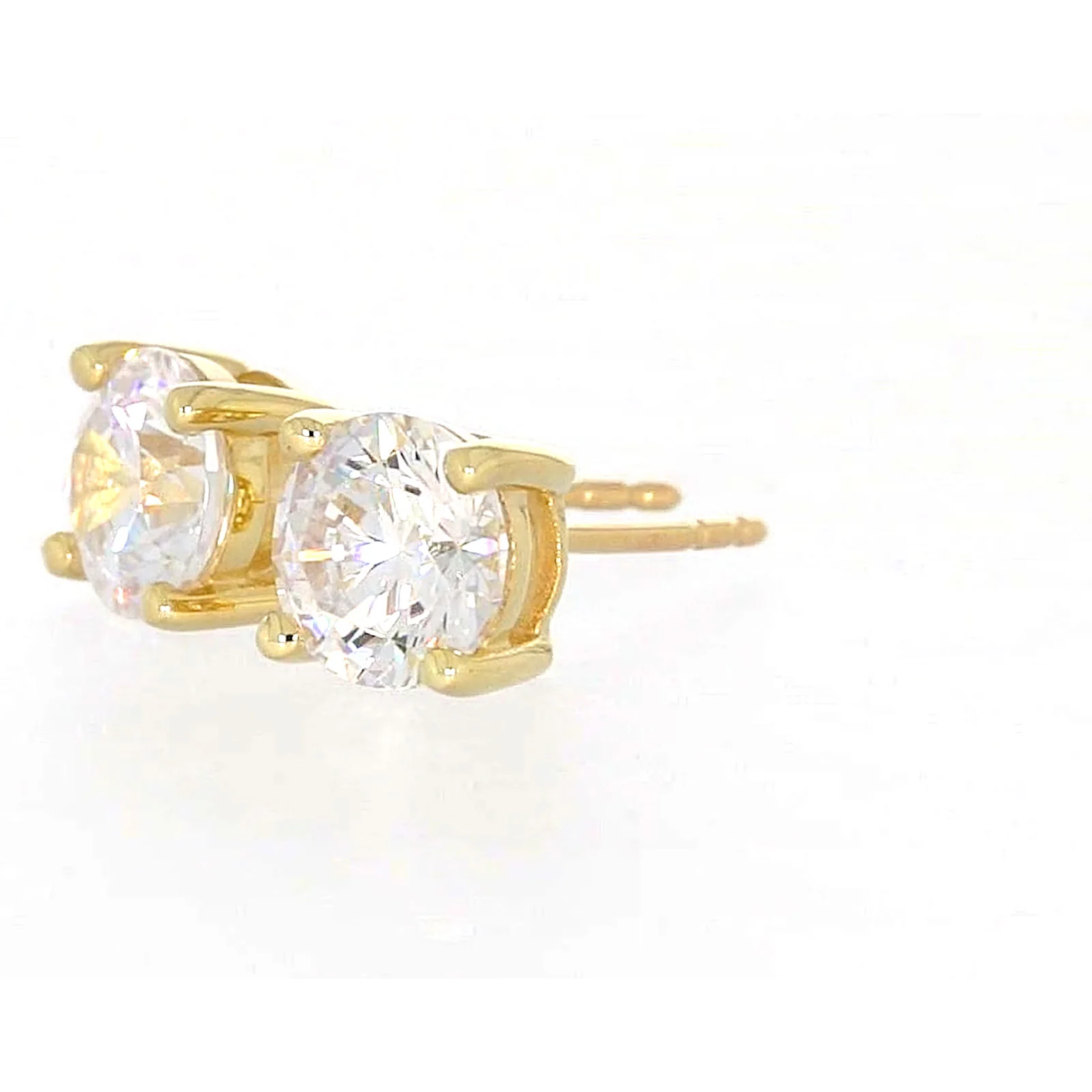 HUSH 9ct Yellow Gold 2 carat tw of Diamond Simulants Stud Earrings - Image 14