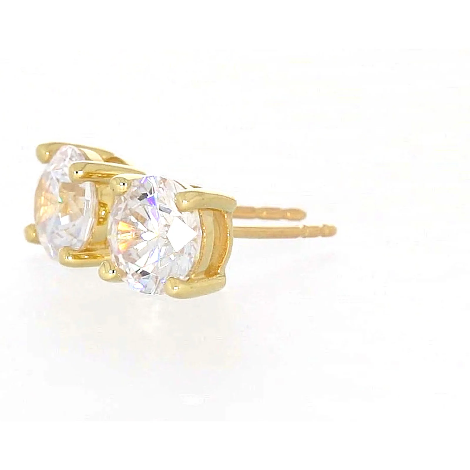 HUSH 9ct Yellow Gold 2 carat tw of Diamond Simulants Stud Earrings - Image 15