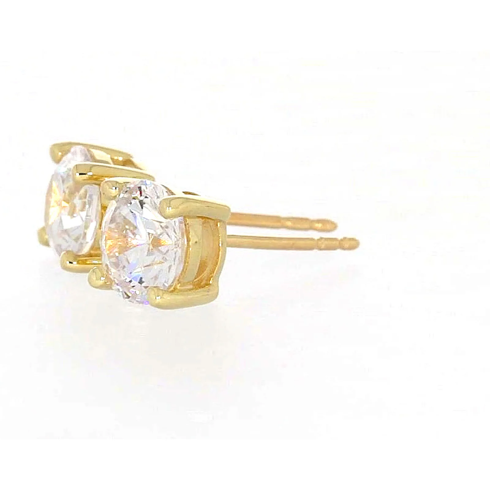 HUSH 9ct Yellow Gold 2 carat tw of Diamond Simulants Stud Earrings - Image 17