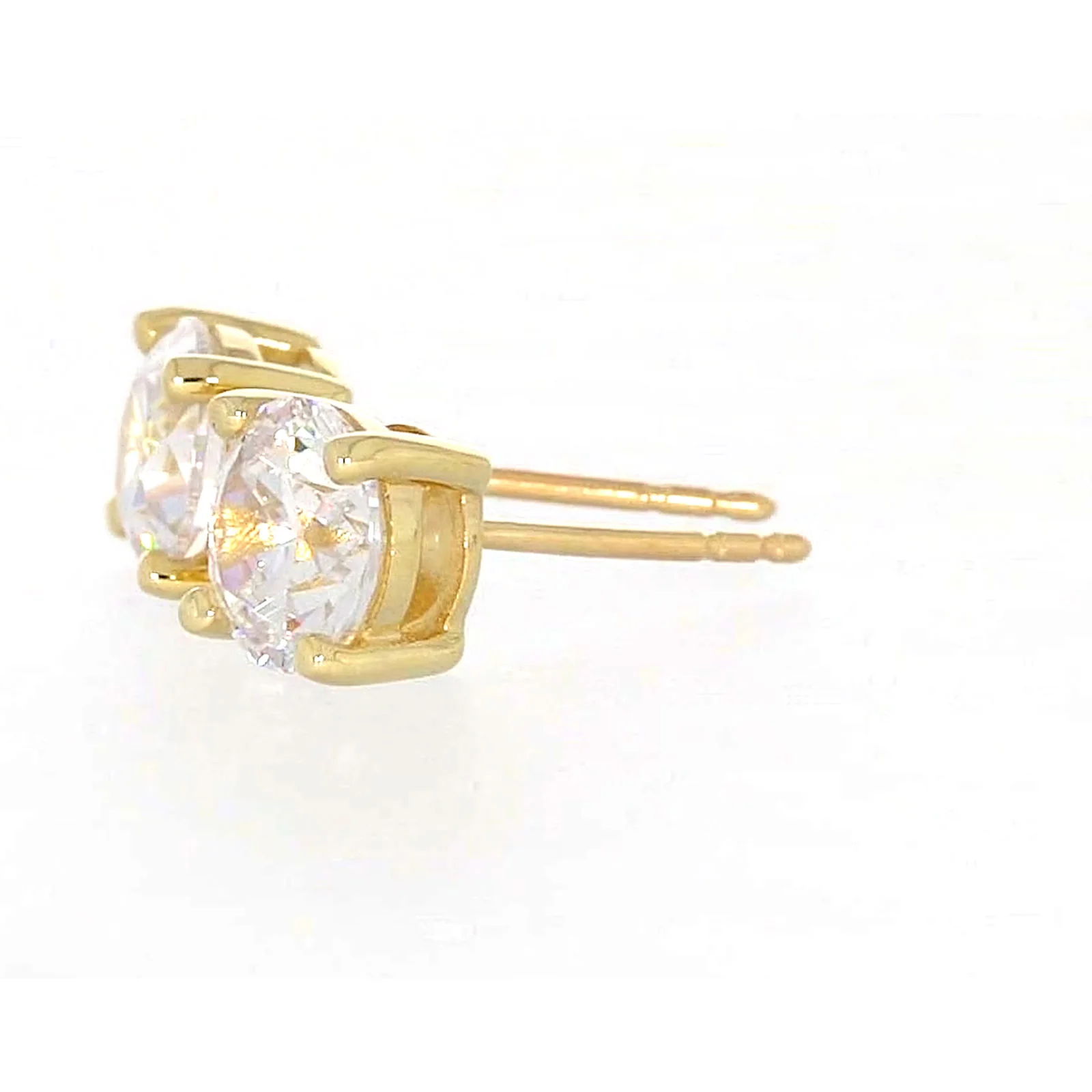 HUSH 9ct Yellow Gold 2 carat tw of Diamond Simulants Stud Earrings - Image 18