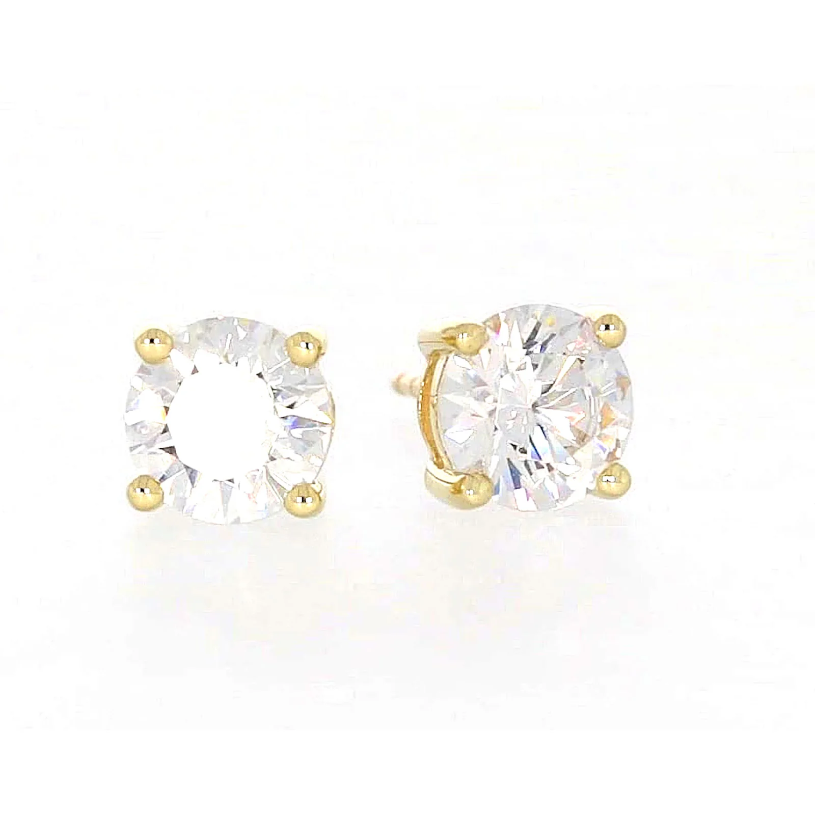 HUSH 9ct Yellow Gold 2 carat tw of Diamond Simulants Stud Earrings - Image 2