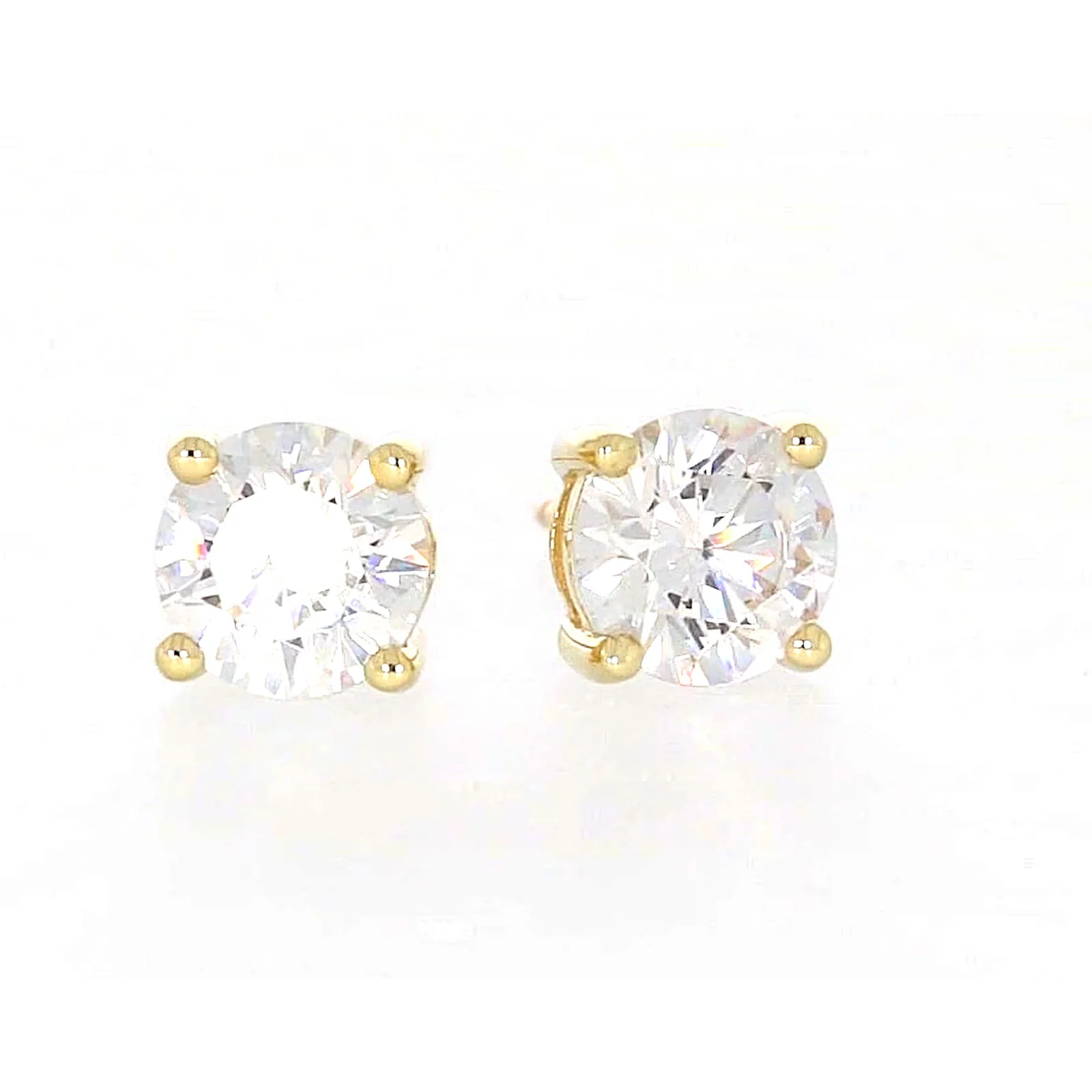 HUSH 9ct Yellow Gold 2 carat tw of Diamond Simulants Stud Earrings - Image 3