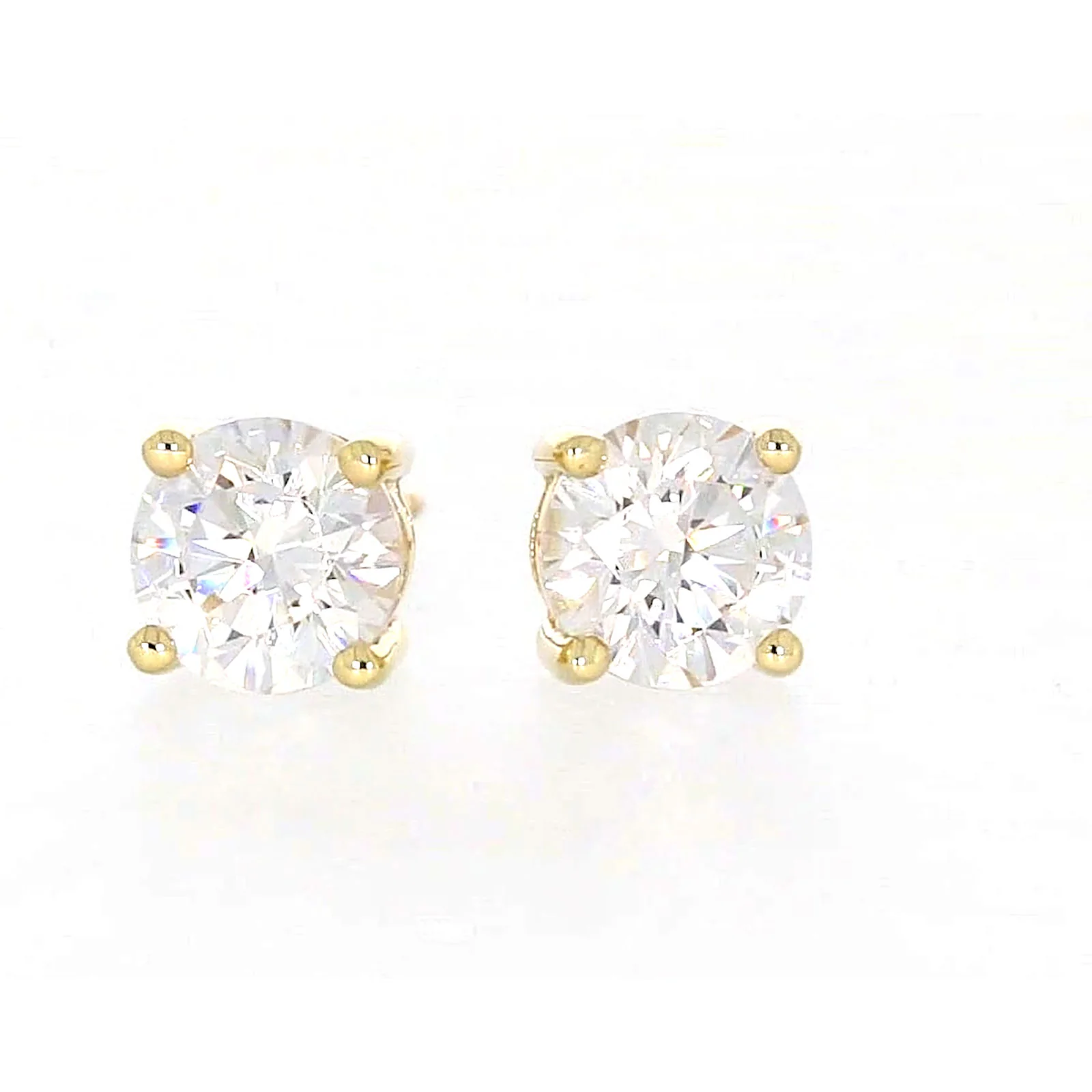 HUSH 9ct Yellow Gold 2 carat tw of Diamond Simulants Stud Earrings - Image 4