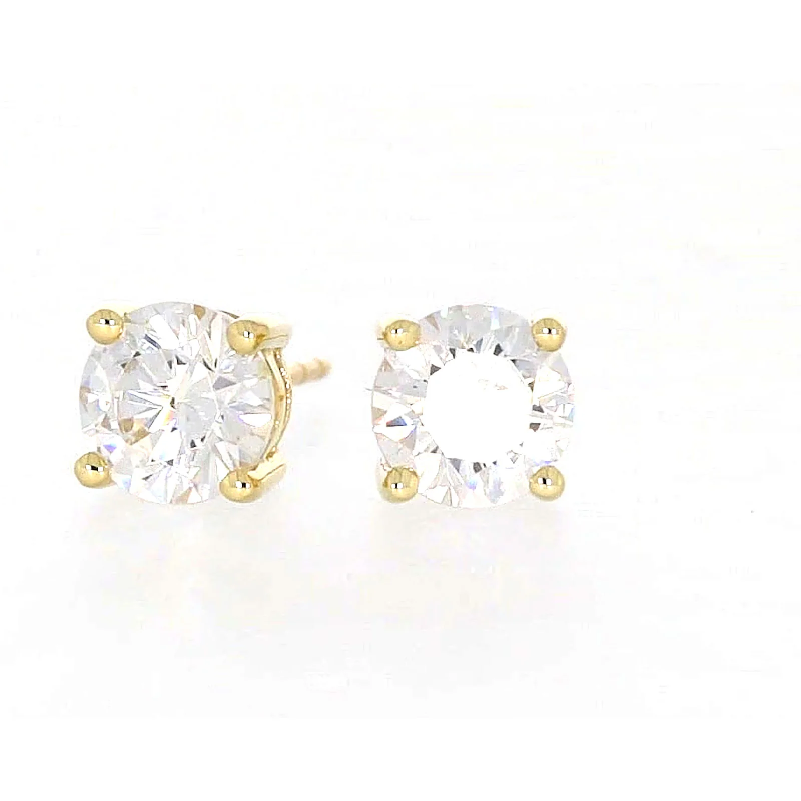 HUSH 9ct Yellow Gold 2 carat tw of Diamond Simulants Stud Earrings - Image 5