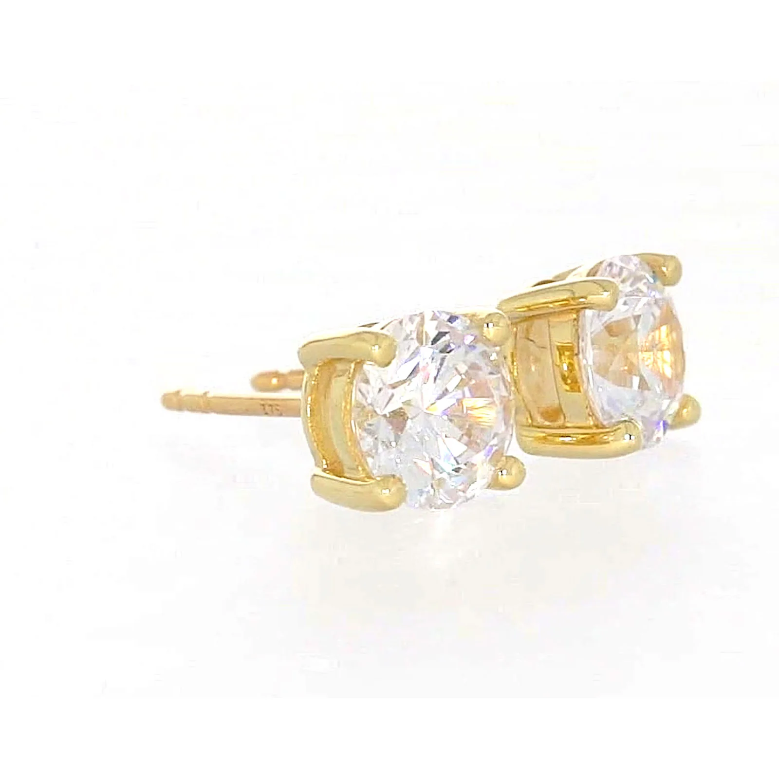HUSH 9ct Yellow Gold 2 carat tw of Diamond Simulants Stud Earrings - Image 68