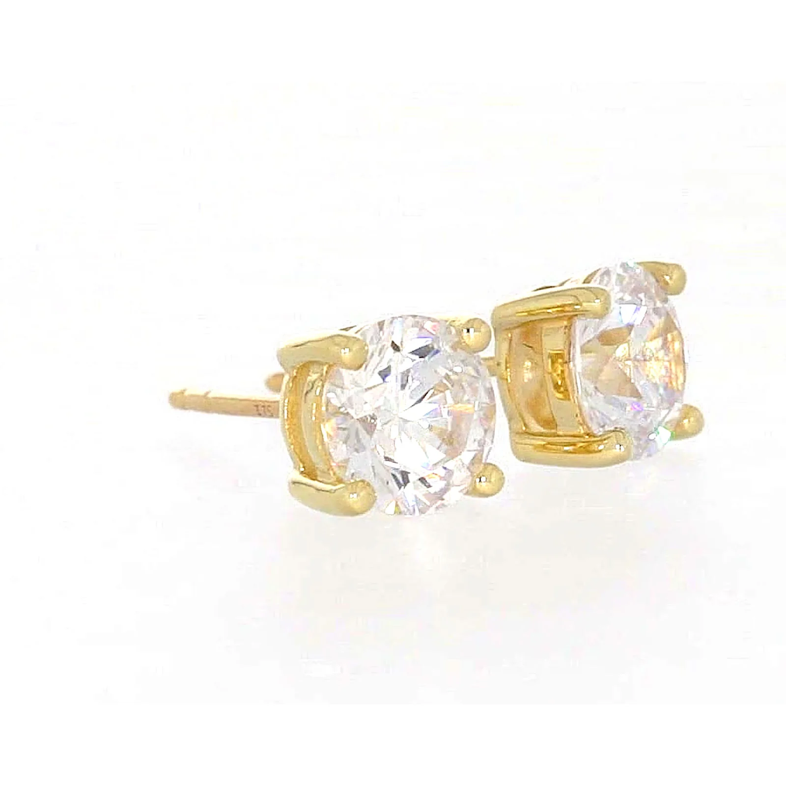 HUSH 9ct Yellow Gold 2 carat tw of Diamond Simulants Stud Earrings - Image 69
