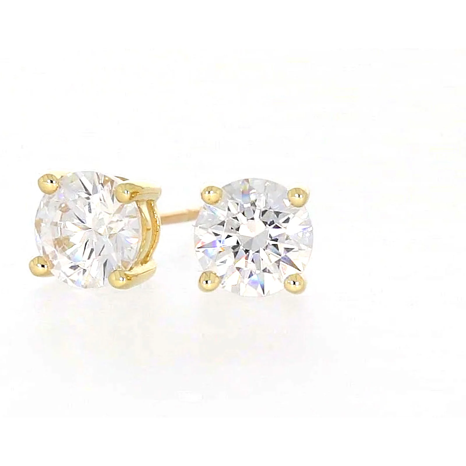 HUSH 9ct Yellow Gold 2 carat tw of Diamond Simulants Stud Earrings - Image 7