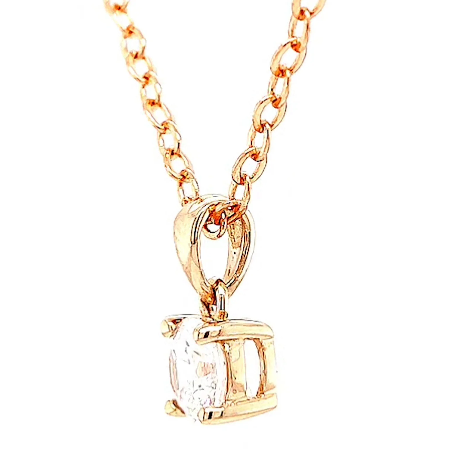 HUSH 9ct Rose Gold Round Brilliant Cut with 1/2 CARAT of Diamond Simulants Pendant - Image 15