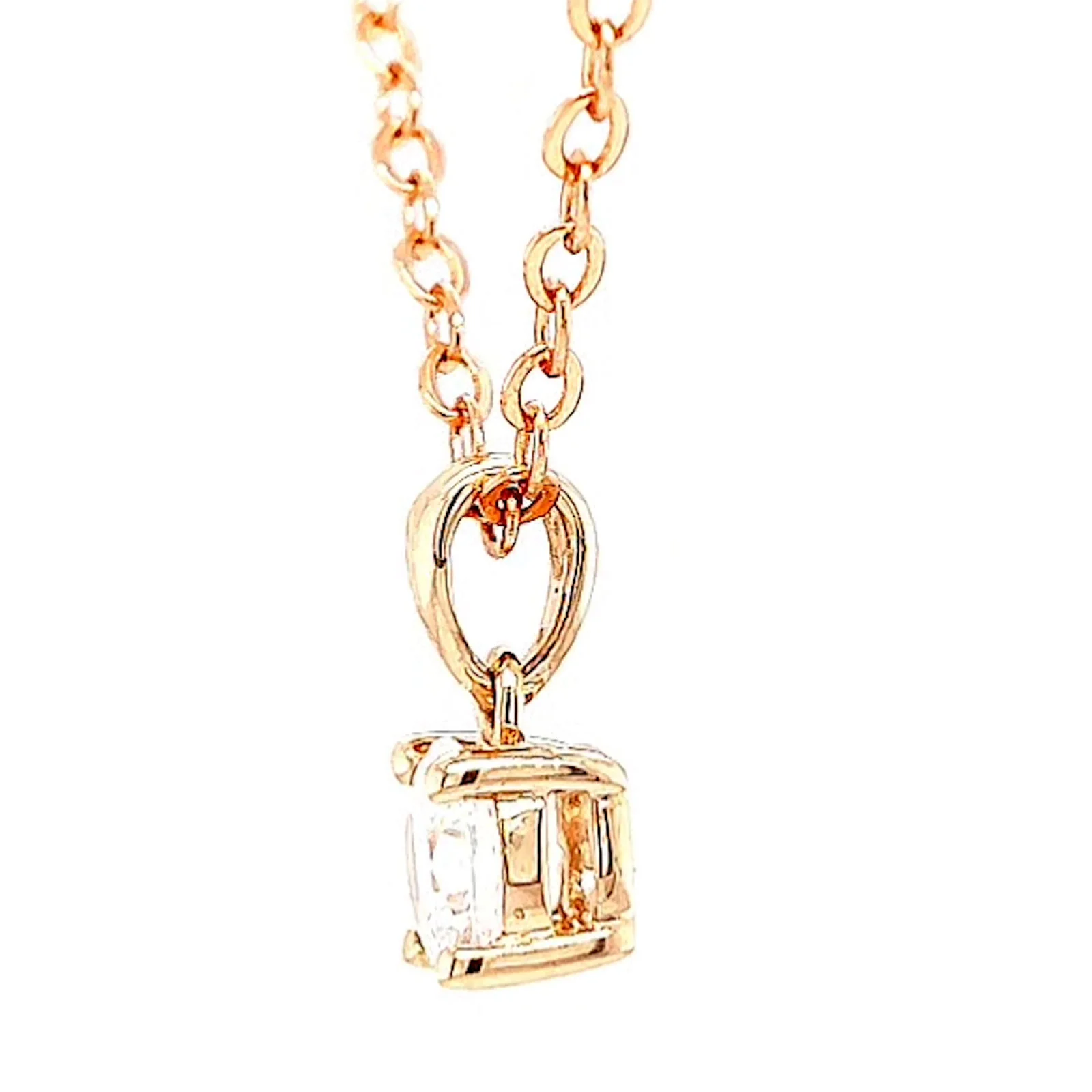 HUSH 9ct Rose Gold Round Brilliant Cut with 1/2 CARAT of Diamond Simulants Pendant - Image 18