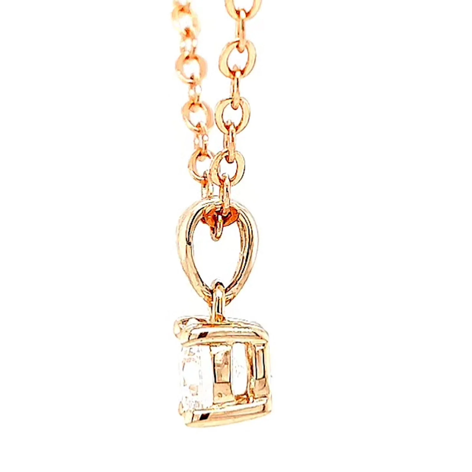 HUSH 9ct Rose Gold Round Brilliant Cut with 1/2 CARAT of Diamond Simulants Pendant - Image 19