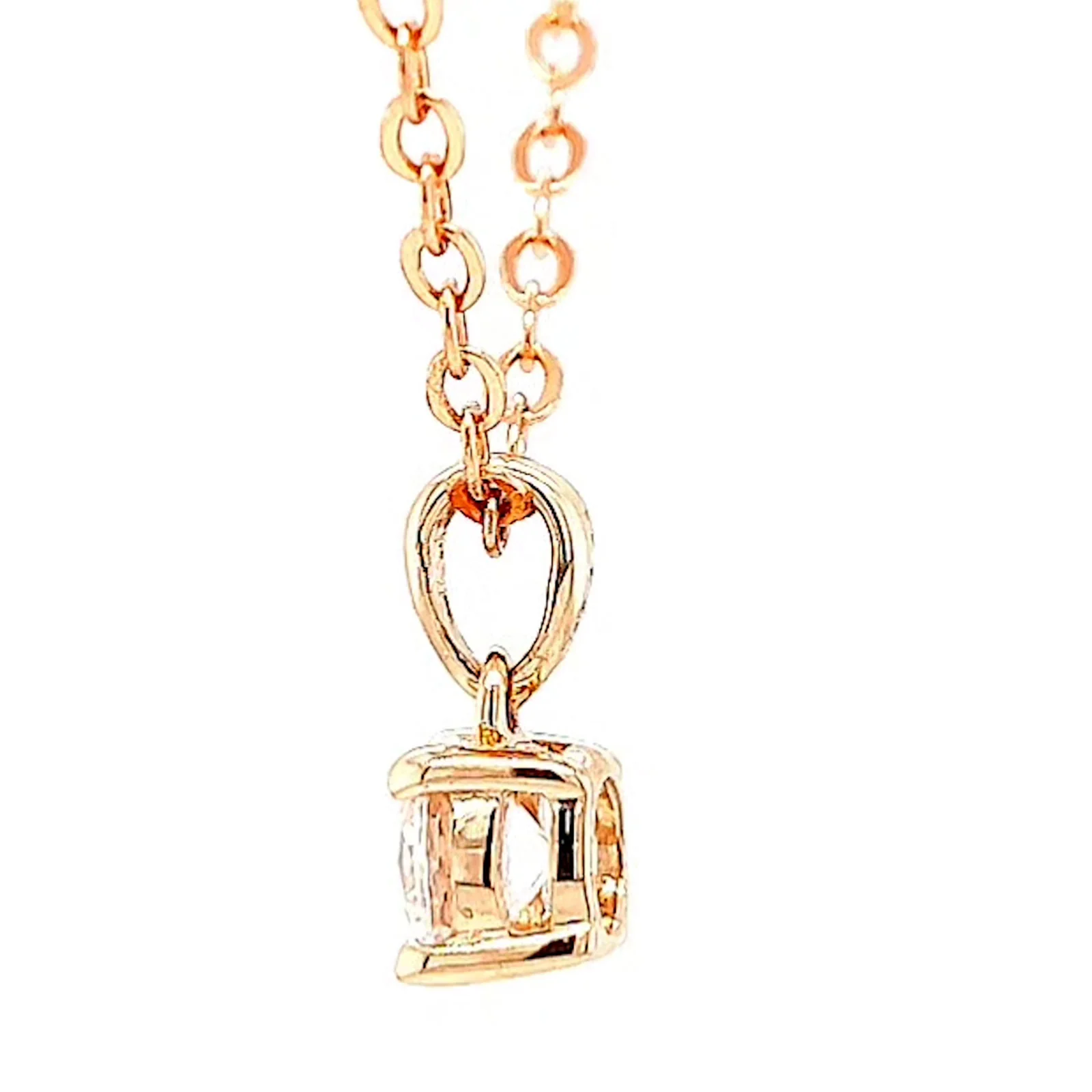HUSH 9ct Rose Gold Round Brilliant Cut with 1/2 CARAT of Diamond Simulants Pendant - Image 23