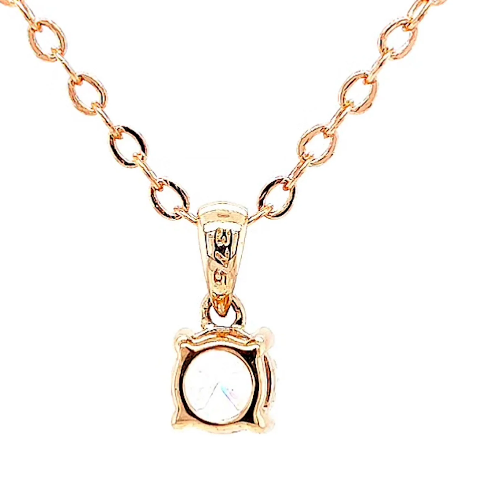 HUSH 9ct Rose Gold Round Brilliant Cut with 1/2 CARAT of Diamond Simulants Pendant - Image 40