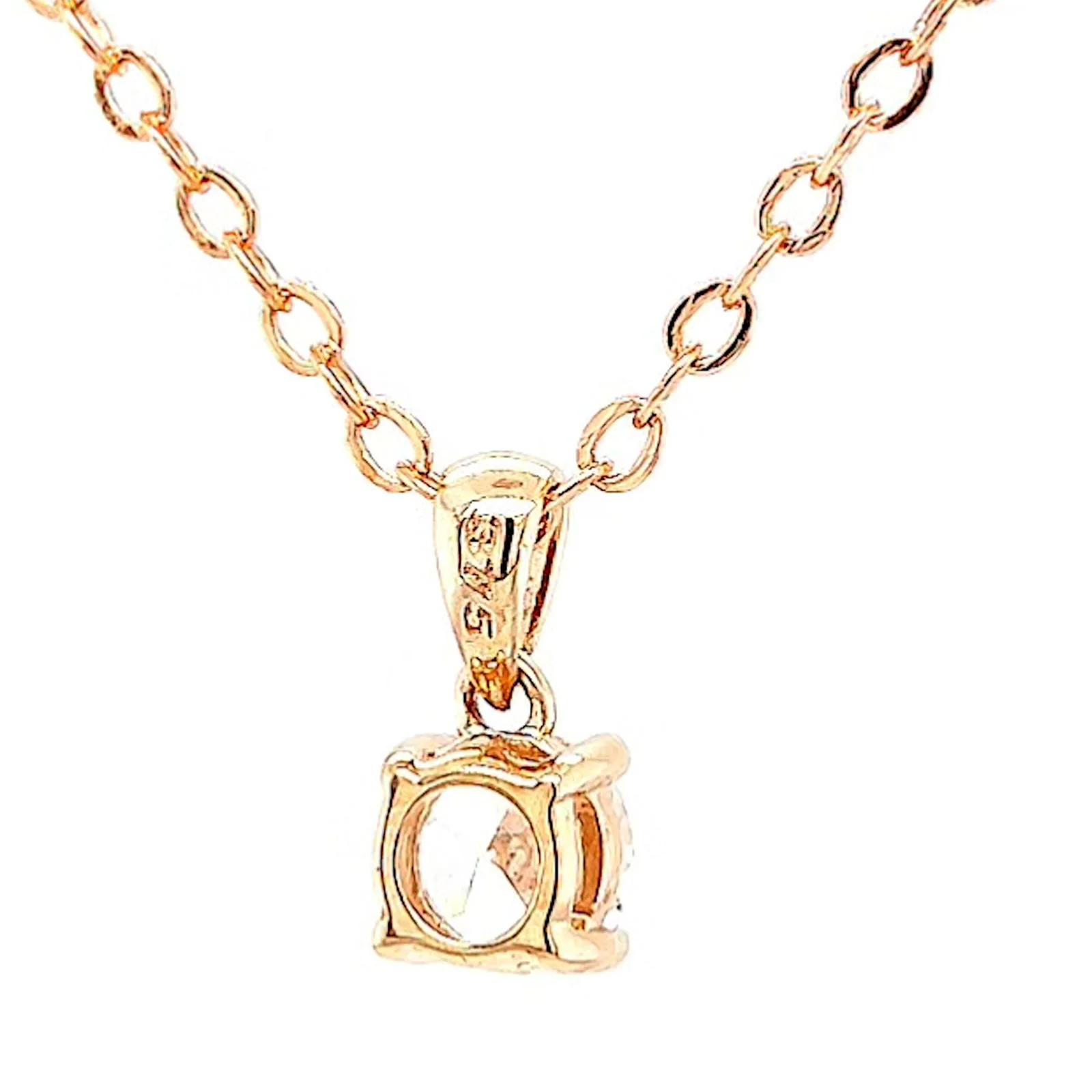 HUSH 9ct Rose Gold Round Brilliant Cut with 1/2 CARAT of Diamond Simulants Pendant - Image 43