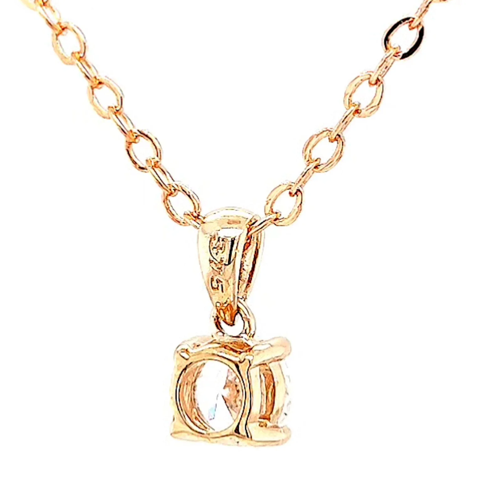 HUSH 9ct Rose Gold Round Brilliant Cut with 1/2 CARAT of Diamond Simulants Pendant - Image 44