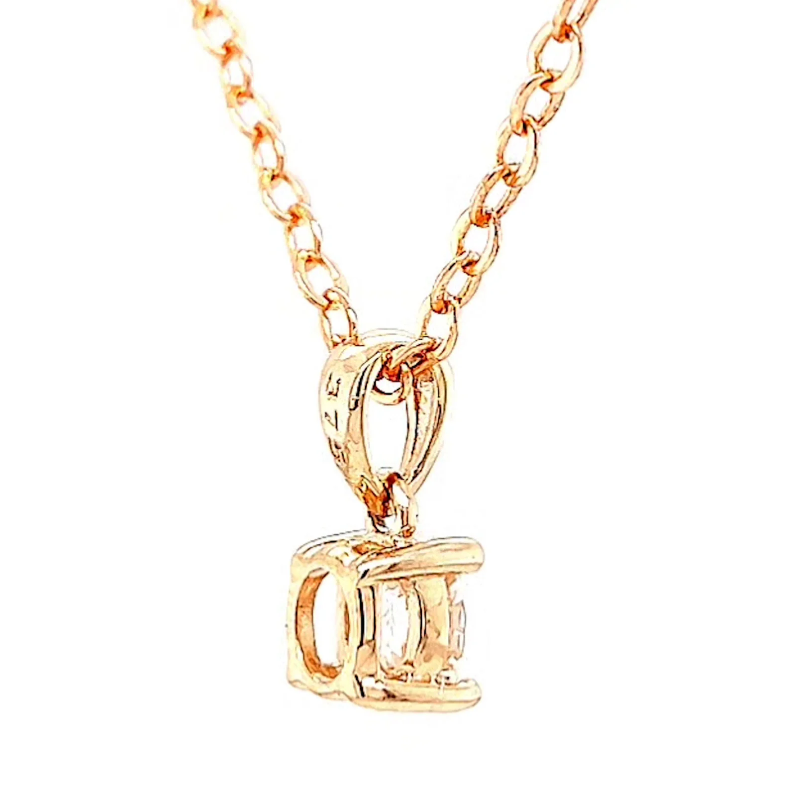 HUSH 9ct Rose Gold Round Brilliant Cut with 1/2 CARAT of Diamond Simulants Pendant - Image 51