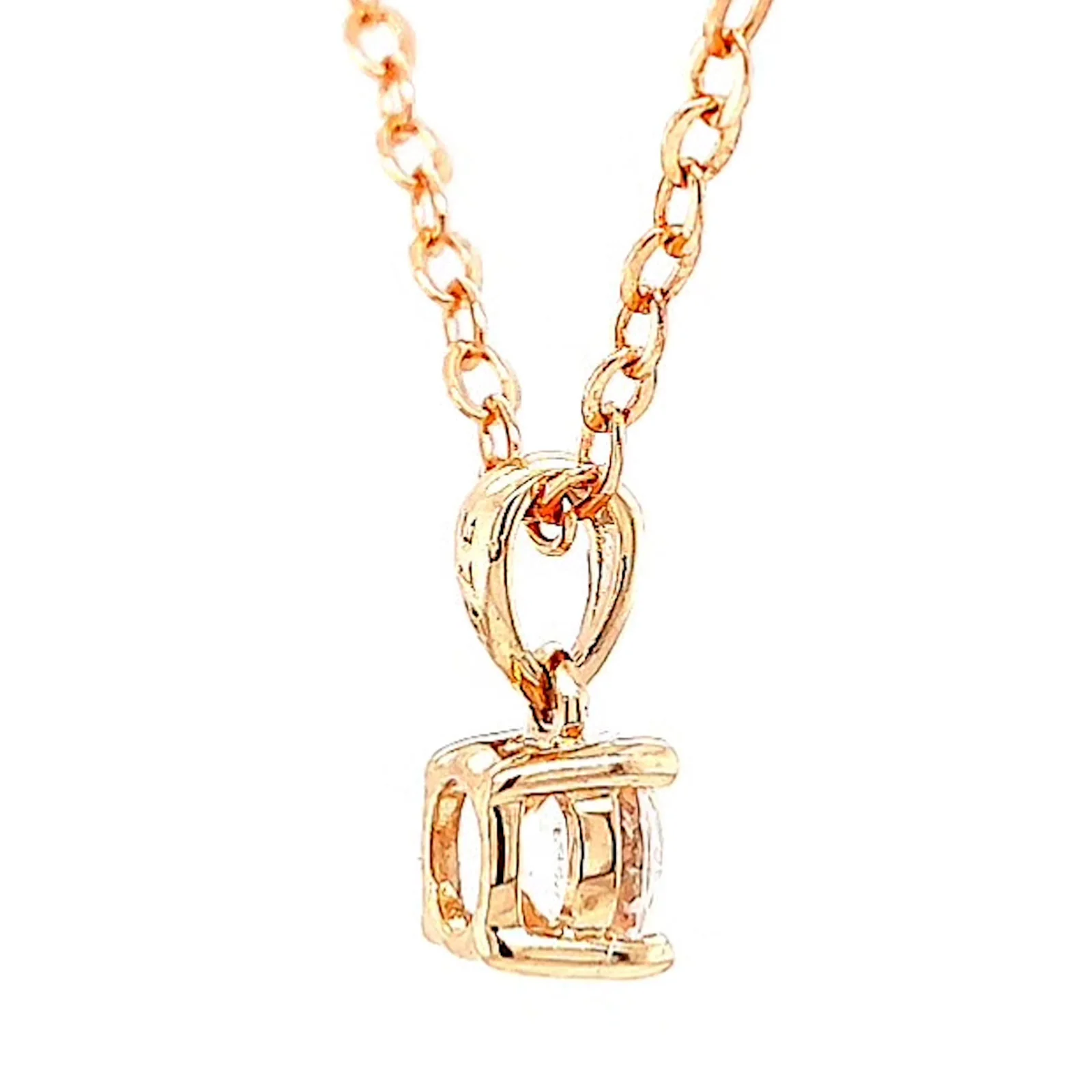 HUSH 9ct Rose Gold Round Brilliant Cut with 1/2 CARAT of Diamond Simulants Pendant - Image 53