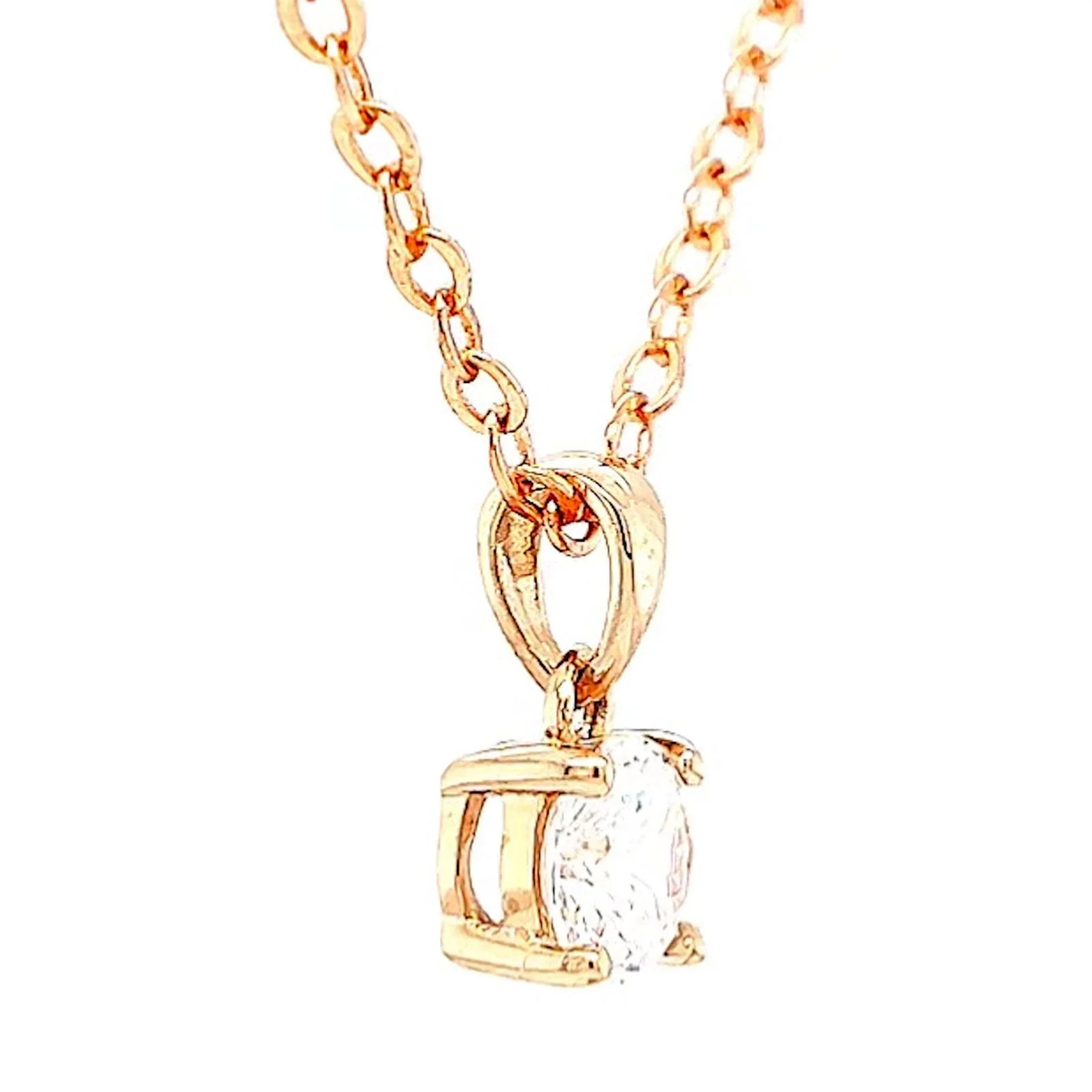 HUSH 9ct Rose Gold Round Brilliant Cut with 1/2 CARAT of Diamond Simulants Pendant - Image 64