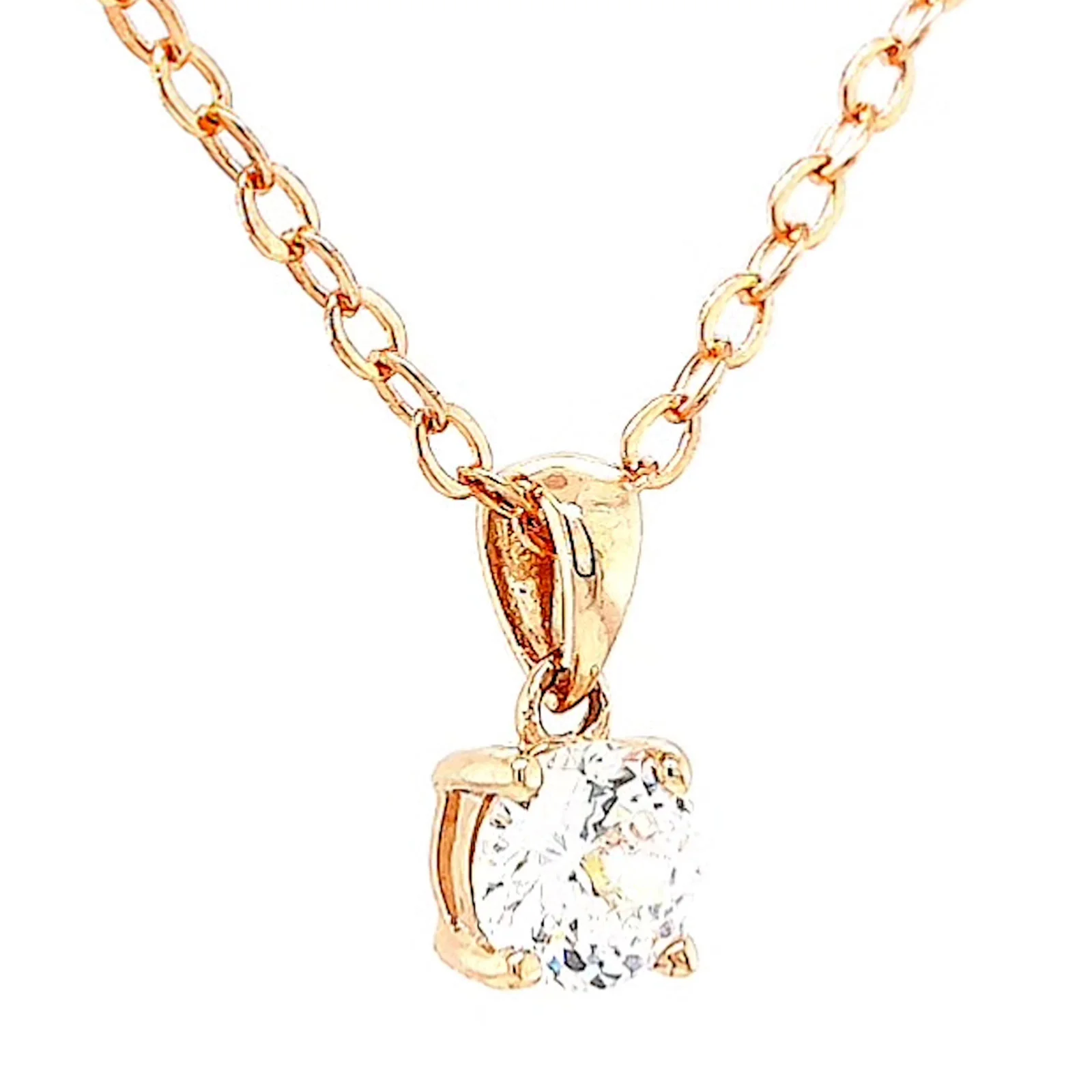 HUSH 9ct Rose Gold Round Brilliant Cut with 1/2 CARAT of Diamond Simulants Pendant - Image 70