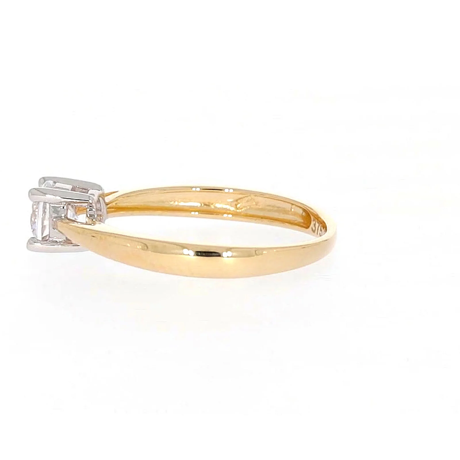 HUSH 9ct Two Tone Gold Round Brilliant Cut with 1/2 CARAT of Diamond Simulants Ring - Image 21